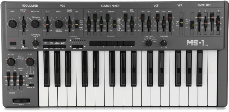 Behringer MS-1 MK II-GY 32-key Monophonic Analog Synthesizer - Gray