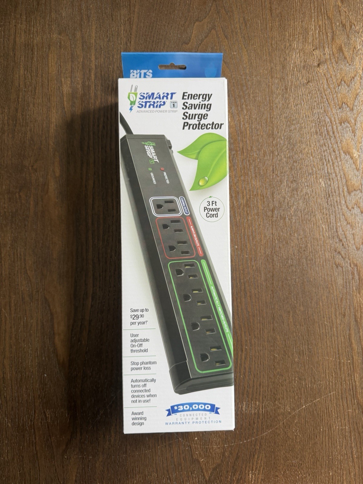 Smart Strip Advanced Energy Saving Surge Protector 7 Outlet 3ft (New)