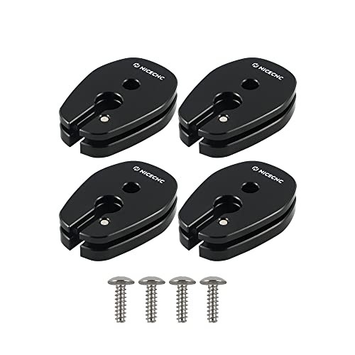 Black Front and Rear Blinker Stalk Elimination Kit Adapter Plate Turn Signal