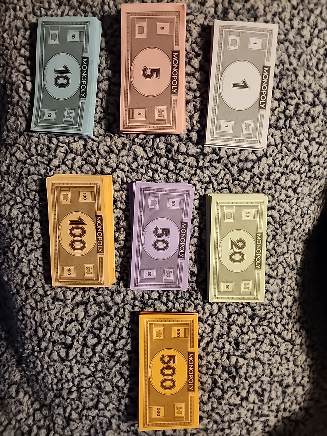 Replacement Monopoly Money With 2008 Marked On Them (Not A Complete Set)