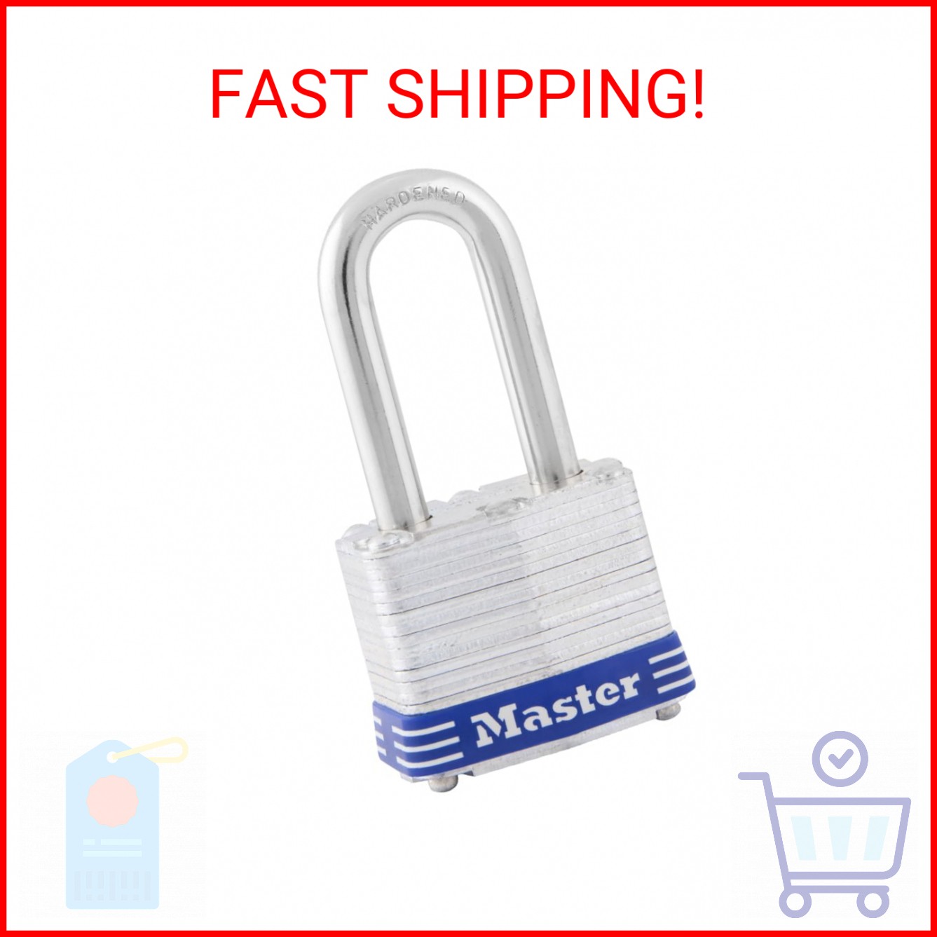 Master Lock 3DLF Outdoor Padlock with Key, 1 Pack