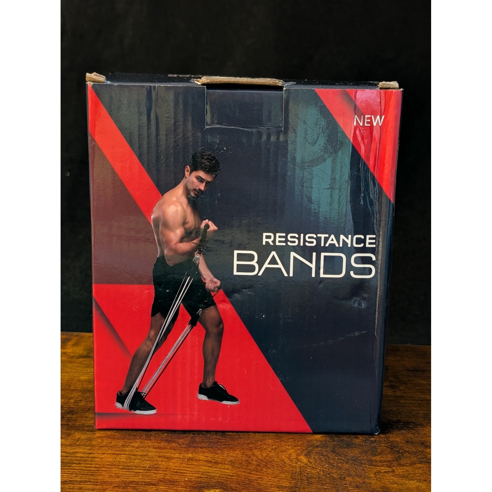 New Resistance Band Set 5 Tube Bands Door Anchor Handles Home Gym Workout Kit