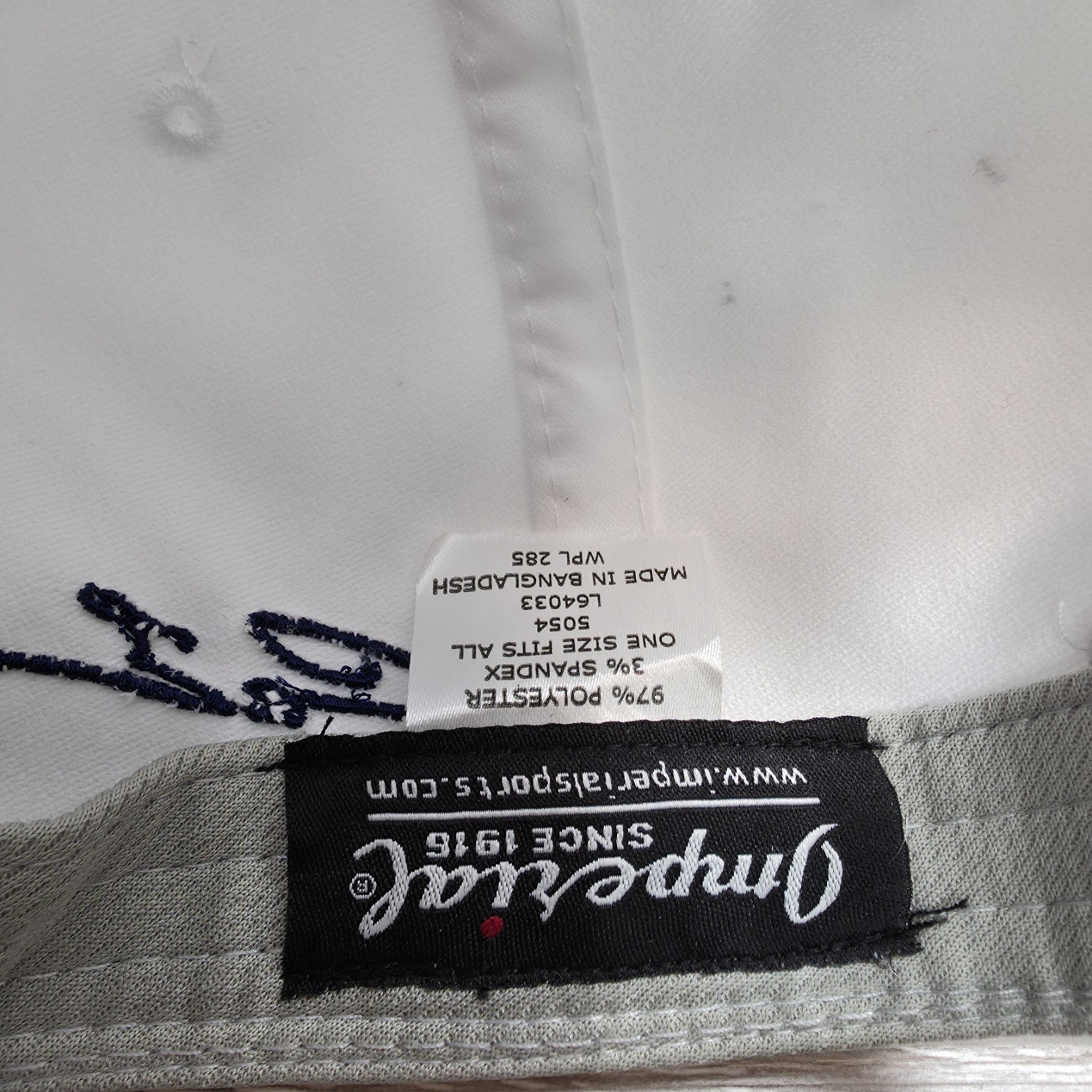 Imperial Golf Hat White - SNAPBACK!