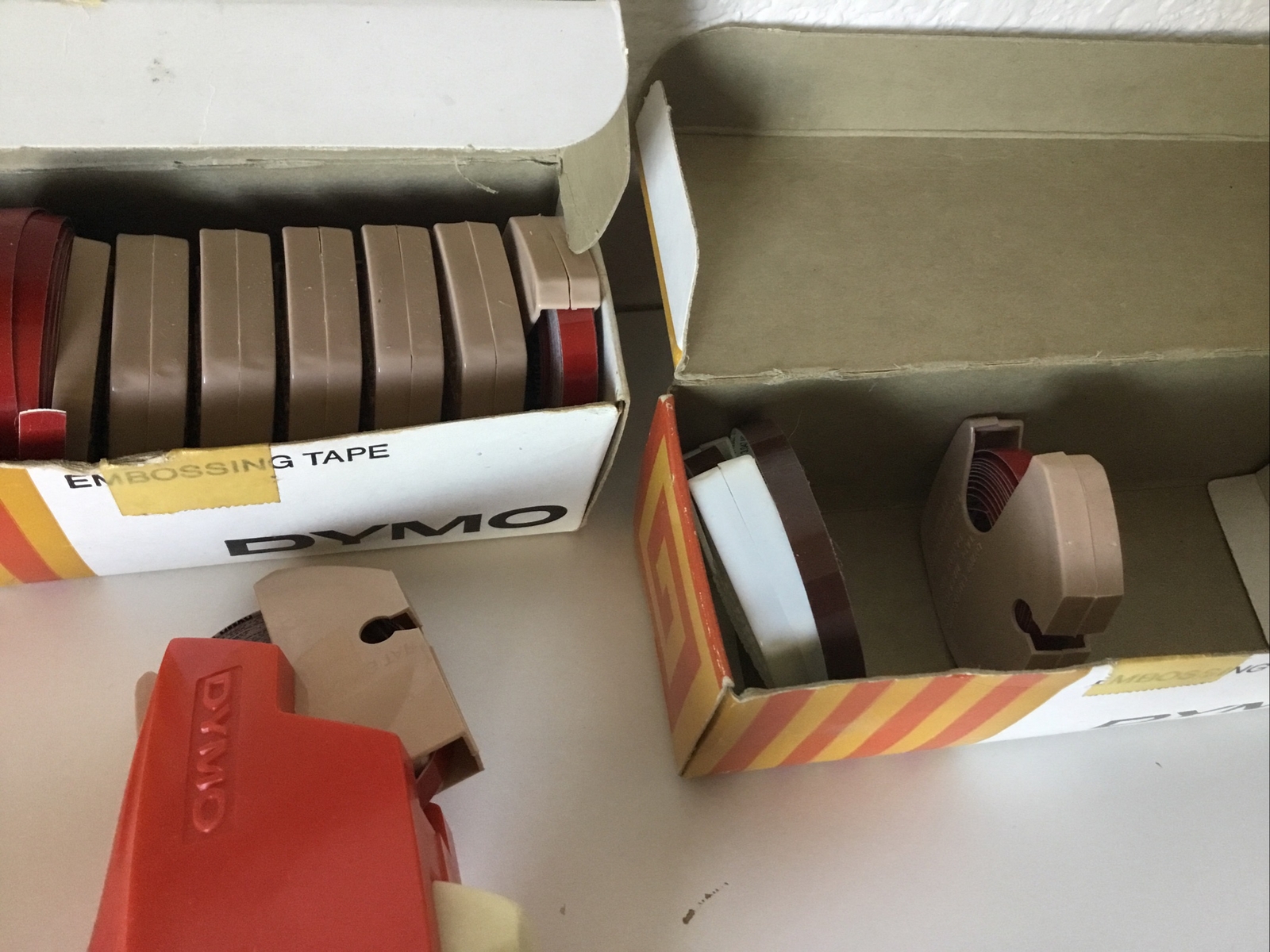 Vintage Red Dymo Lable Maker 1895 with Red replacement tape C