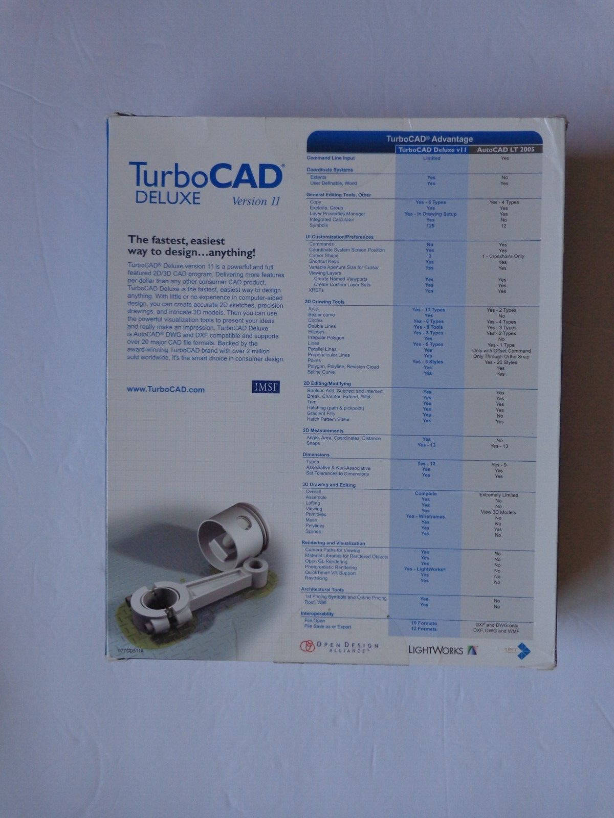 Turbo CAD Deluxe Version 11 For windows 2000 /XP 2D&3D CAD