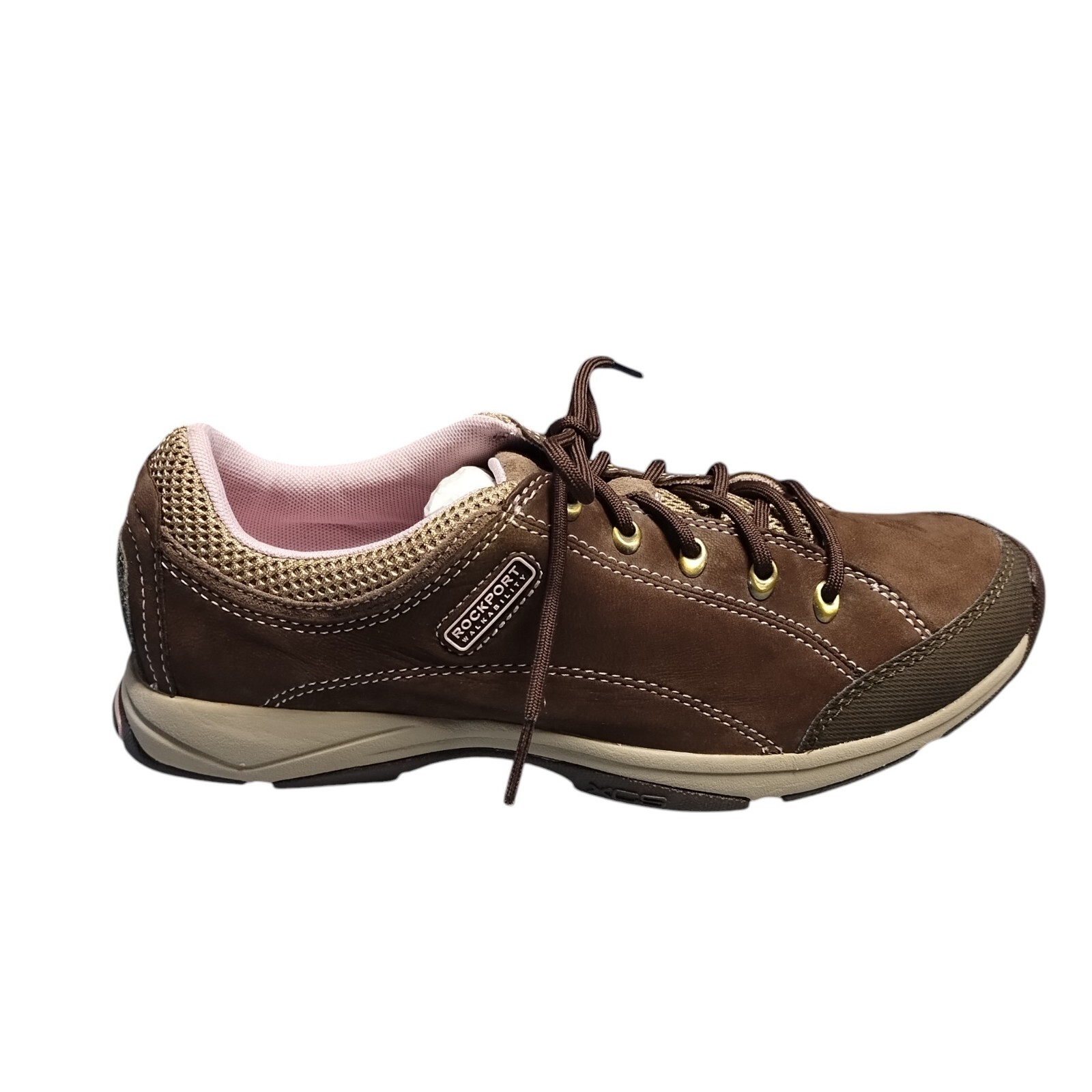 Rockport XCS Chranson Walking Shoes Womens Size 10M Brown Leather Lace Up M75539