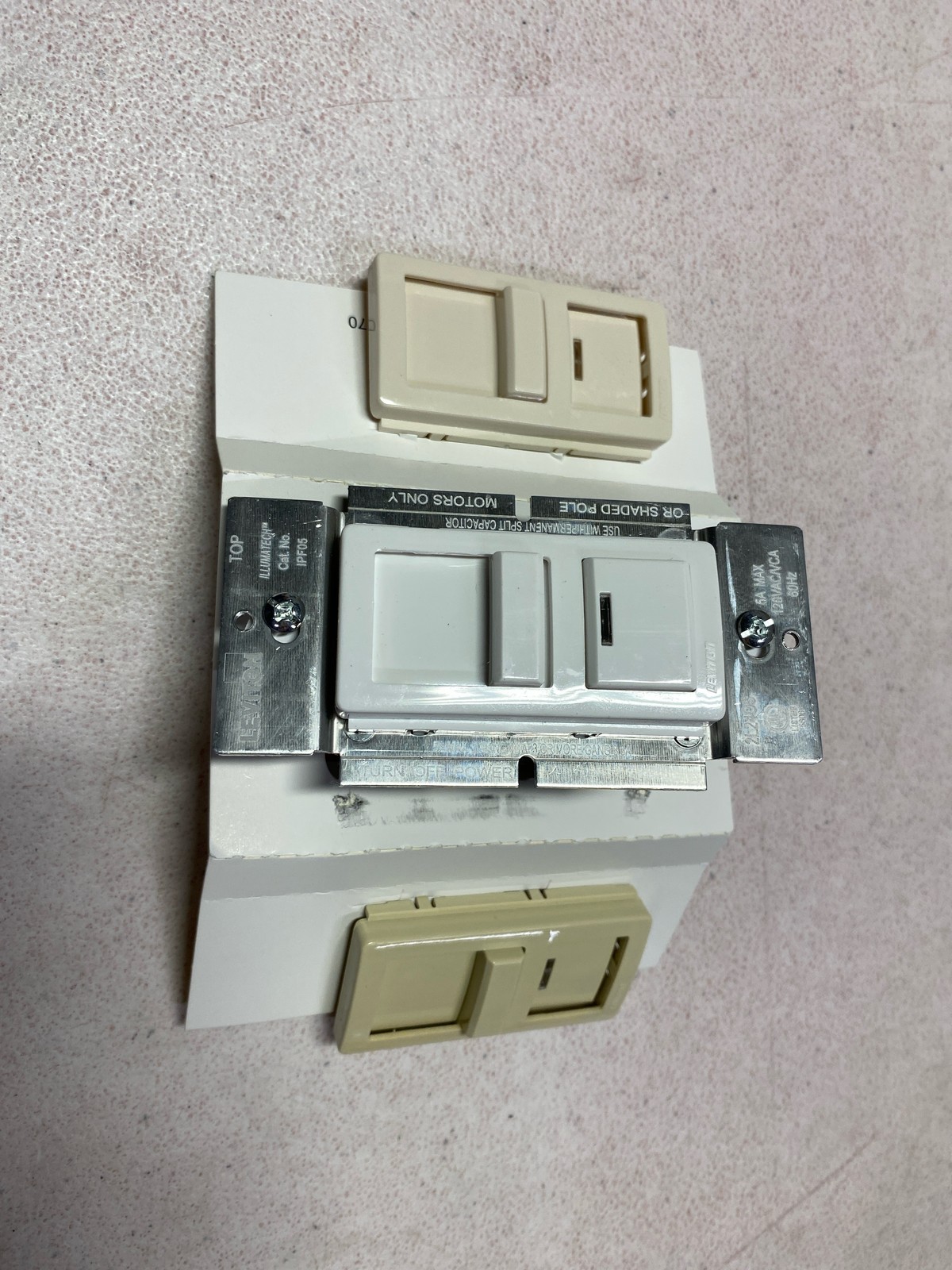 Leviton IPF05-1LZ 5A Decora Fan Speed Control, White/Ivory/Light Almond