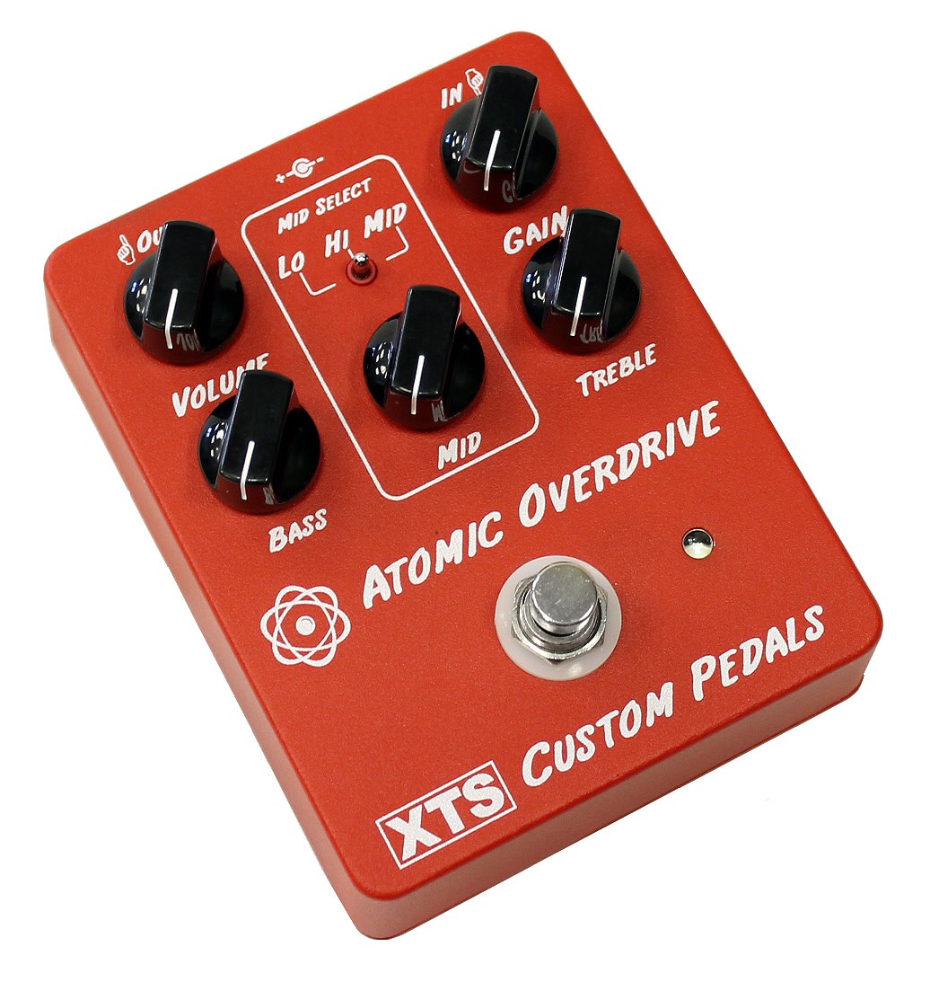 Xact XTS Atomic Overdrive Pedal w/ 3 Guitar Cables