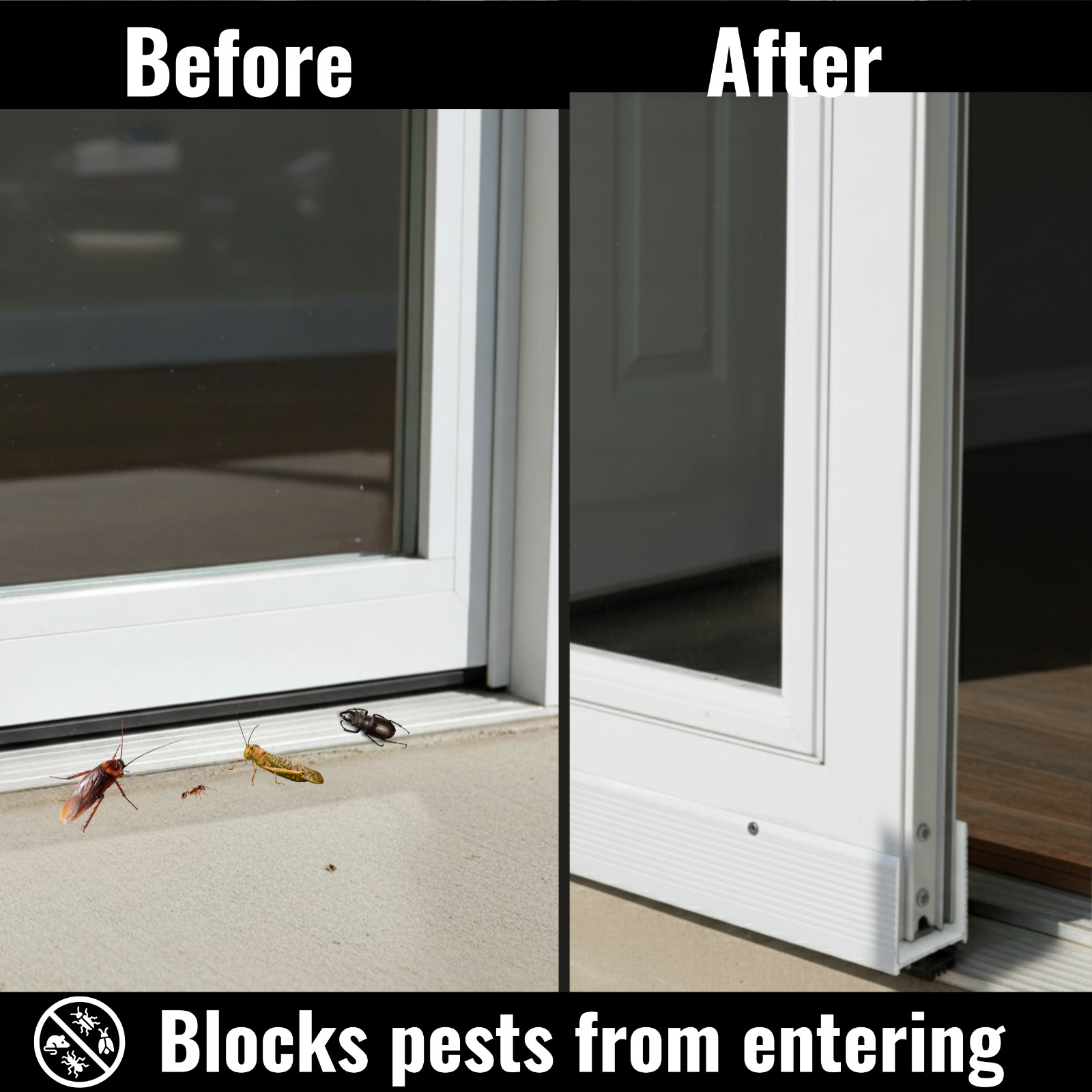 KC Hardware Storm 1-3/4” x 3" U Storm Door Sweep Replacement Bottom Sweep White