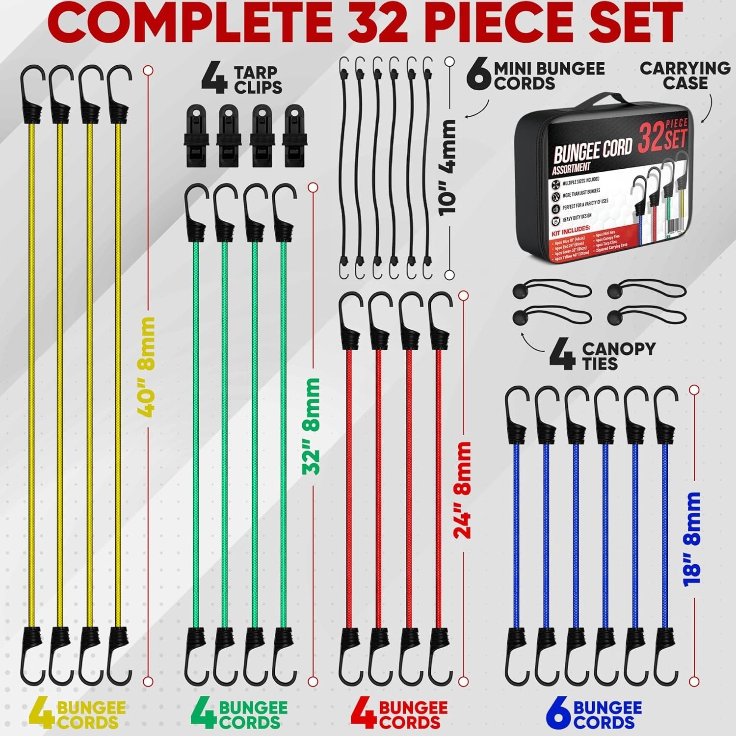 Resistance Band Set, 32-Piece Resistance Band Combo Pack