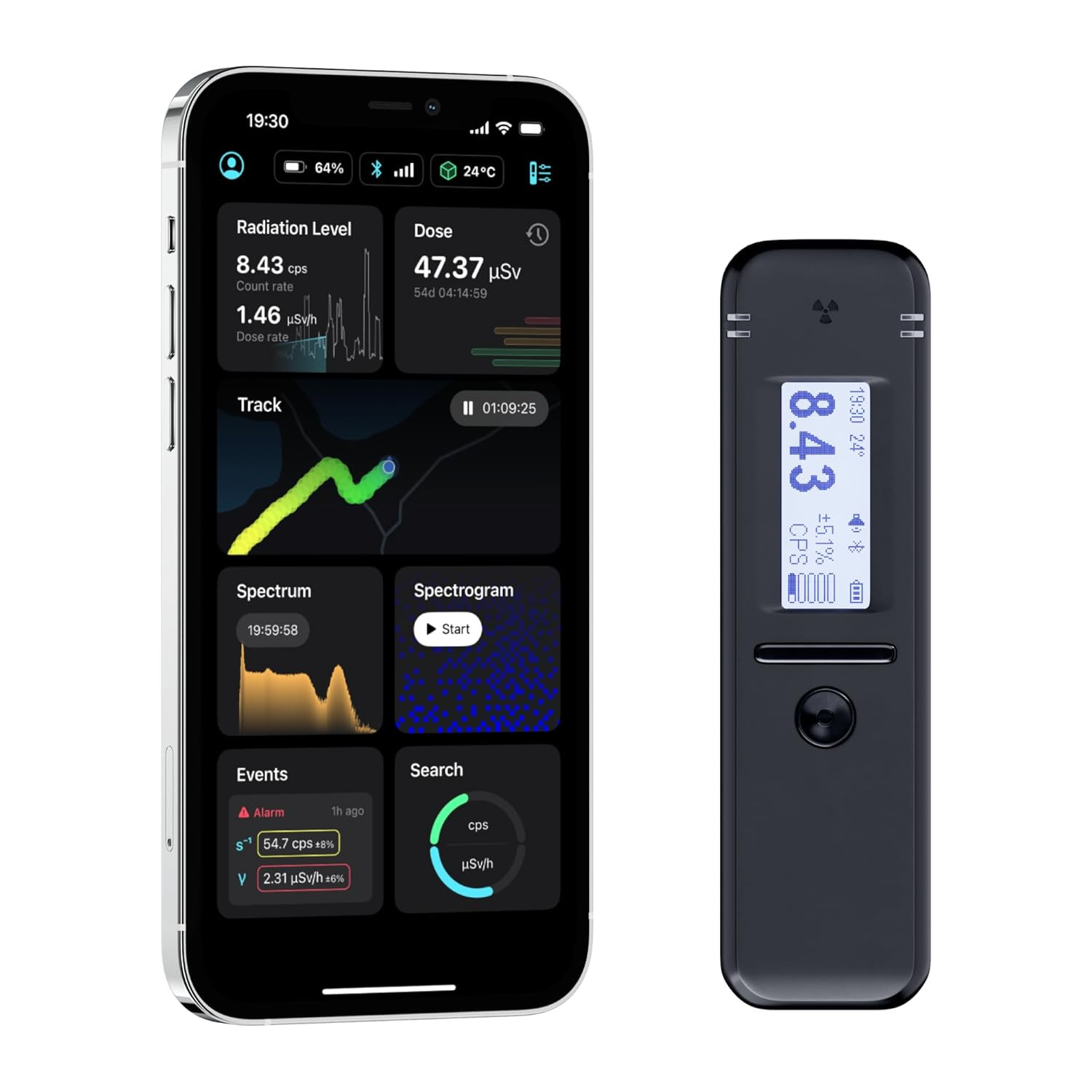 Next Gen Geiger Counter & Dosimeter with Free App for Isotope Detection