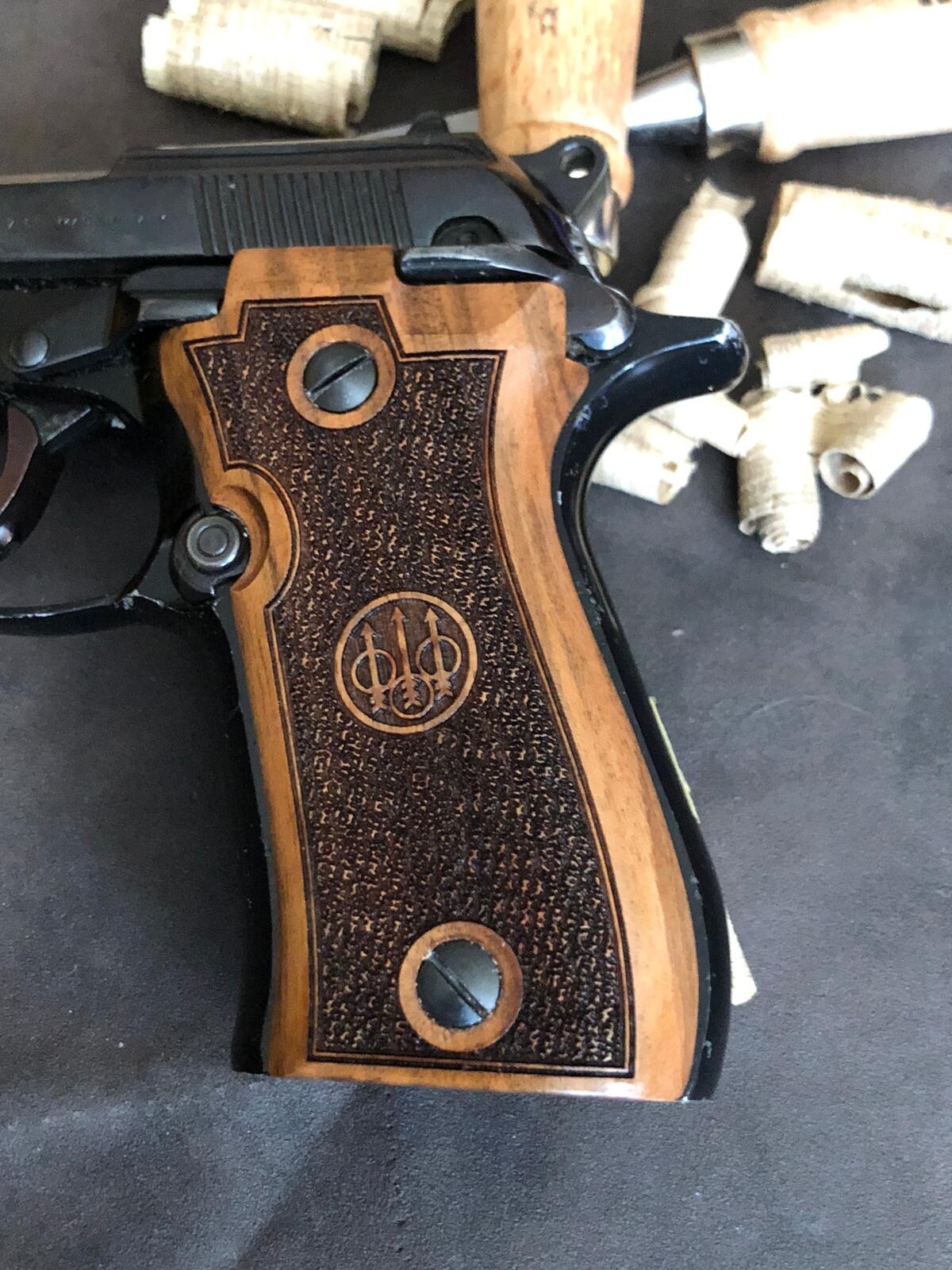 Beretta F81 81FS 81BB 81F F84 Walnut Grips Handmade. US Based Seller. AA Quality