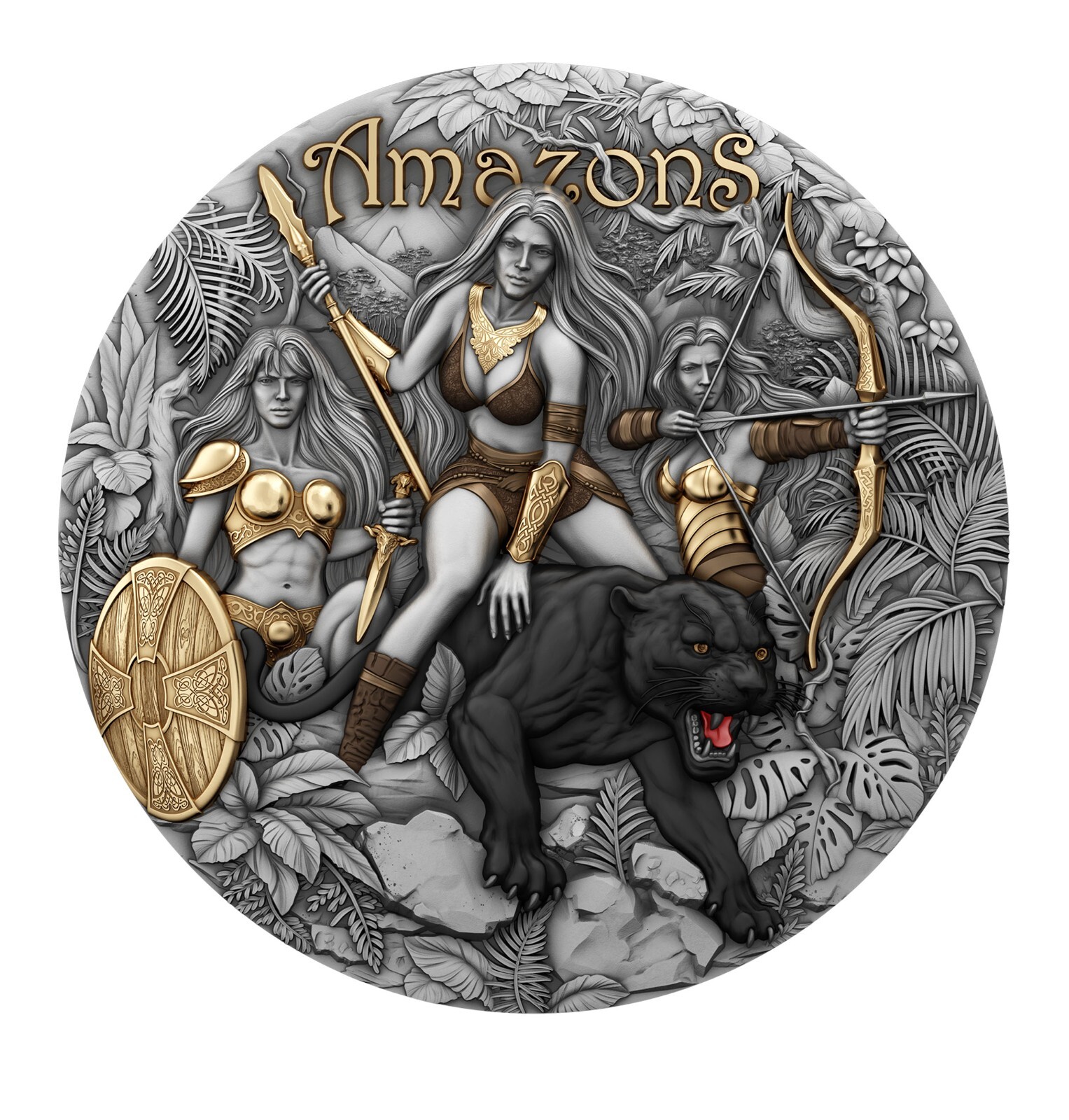 Amazons  2 oz High Relief .999 Silver Coin - 5 Dollars Niue 2025 year