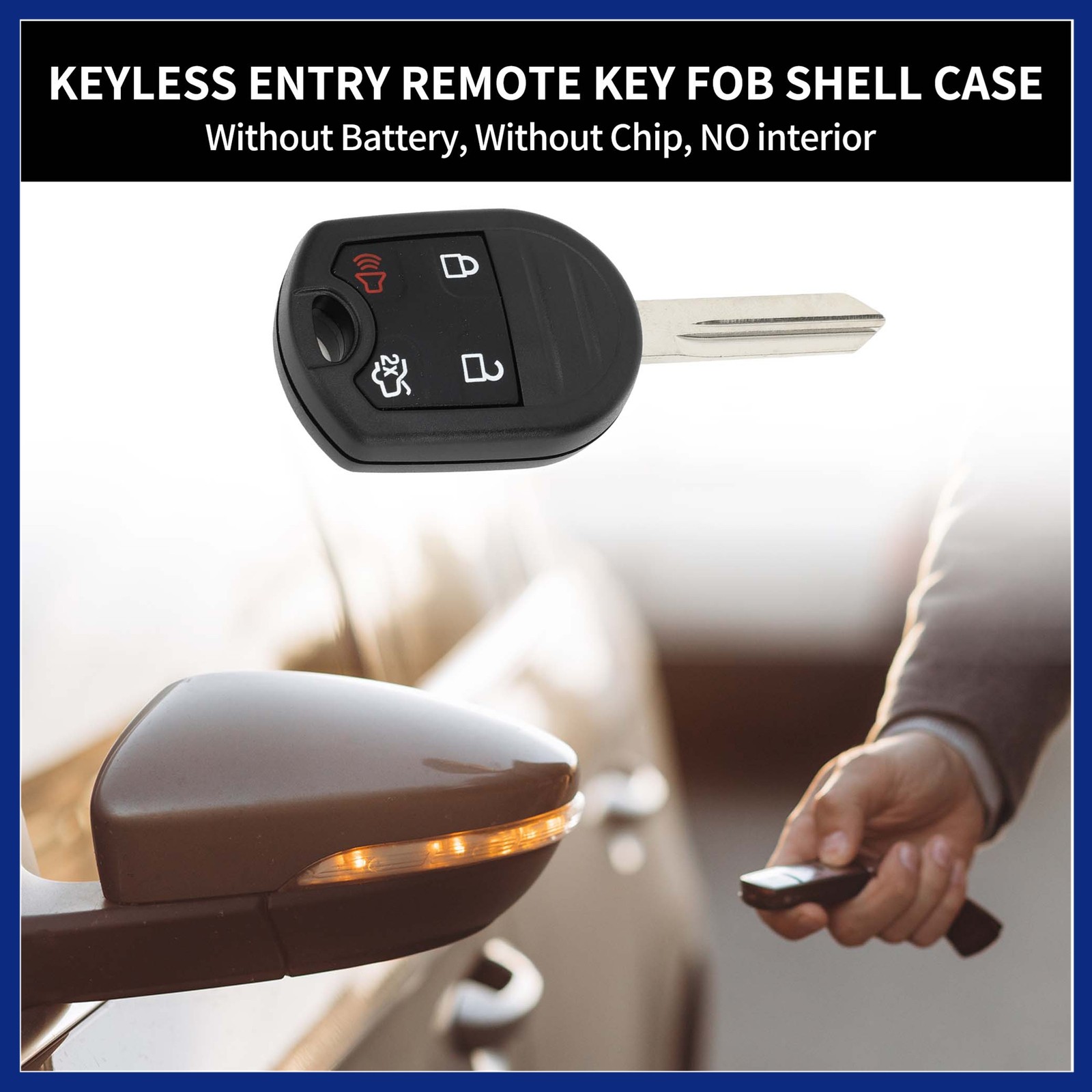 4 Button Keyless Entry Remote Fob Key Shell Cover for Ford for Mustang 08-12