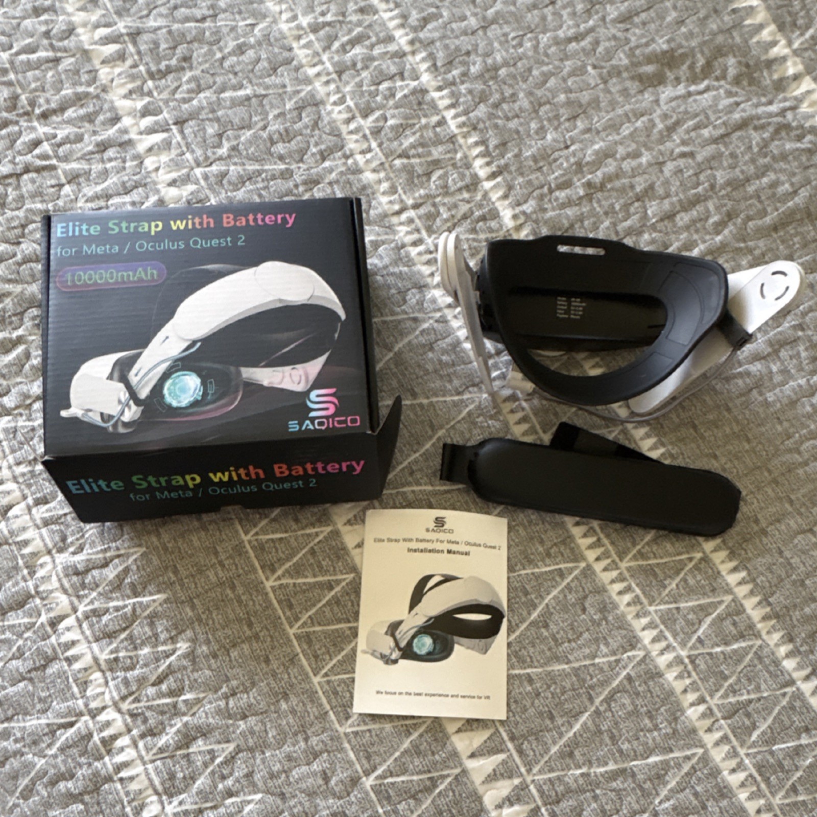 SADICO Elite Strap with Battery for Meta/Oculus Quest 2, White or Black
