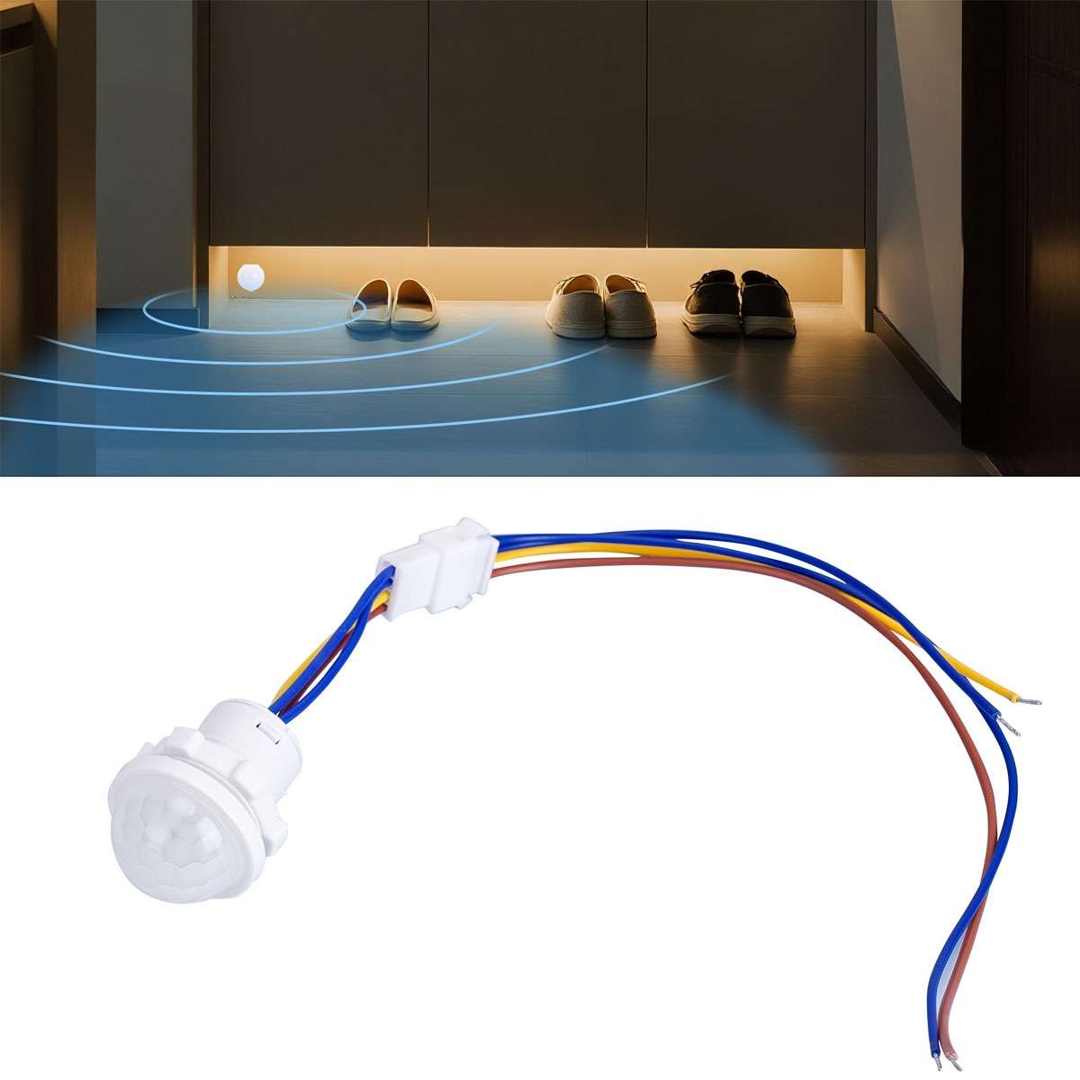 5X PIR Infrared Motion Sensor Detector 110V Smart Switch Light Lamp Switch Auto