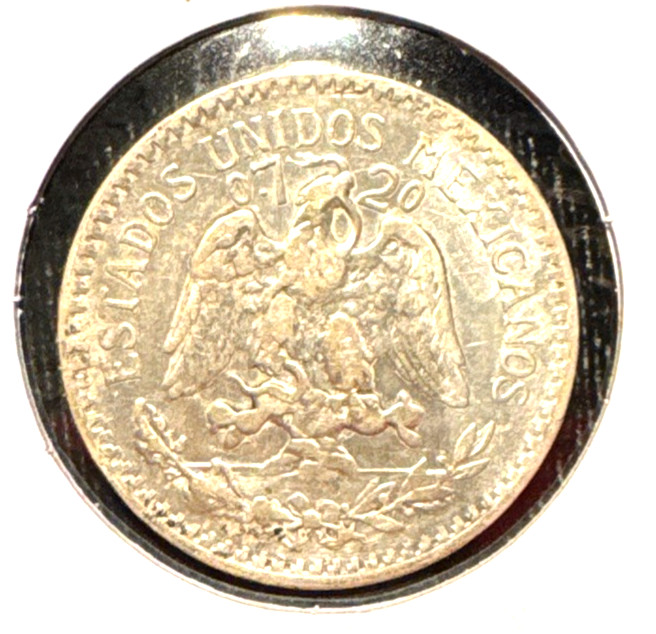 Mexico 1921 50 centavos KM 447 AU cleaned