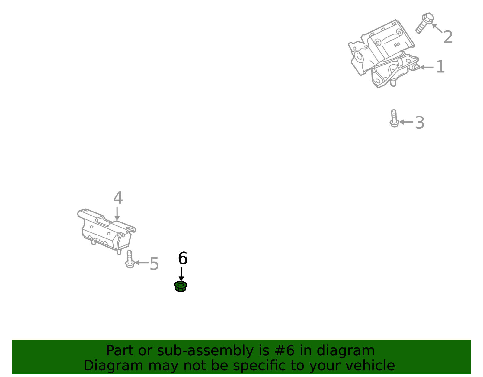 Genuine GM Trans Mount Nut 11548414