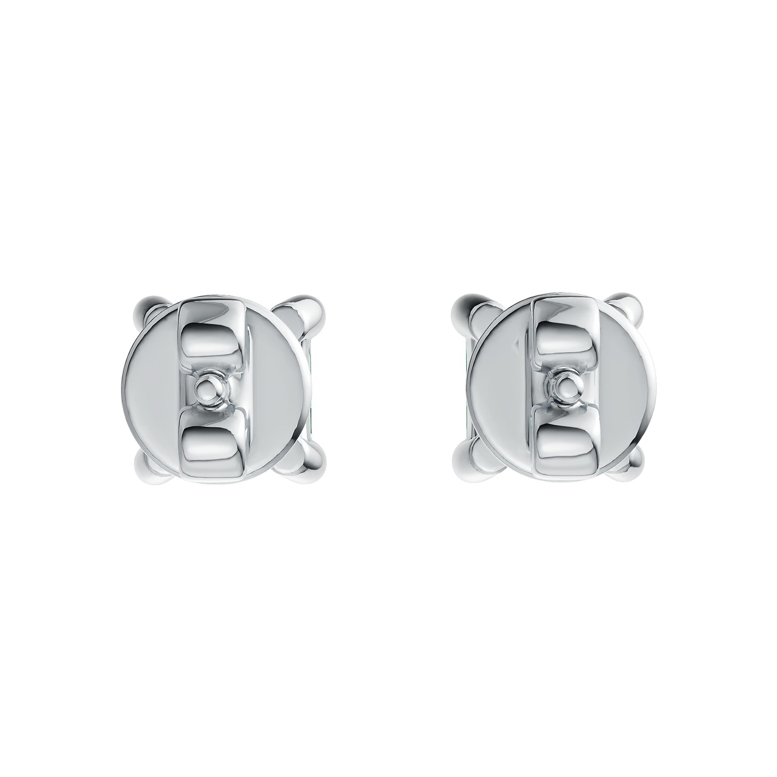 Sterling Silver Semi Mount Earrings Setting Princess SQ 4X4mm Simple Stud