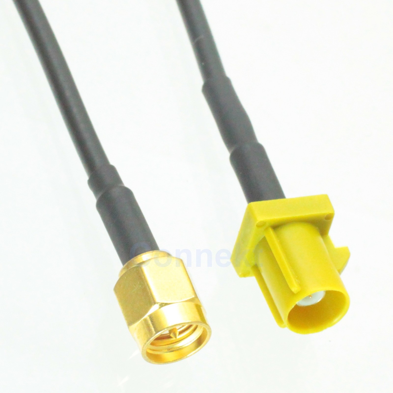 Fakra SMB K 1027 male plug to SMA male 6" RG174 pigtail cable antenna diversity