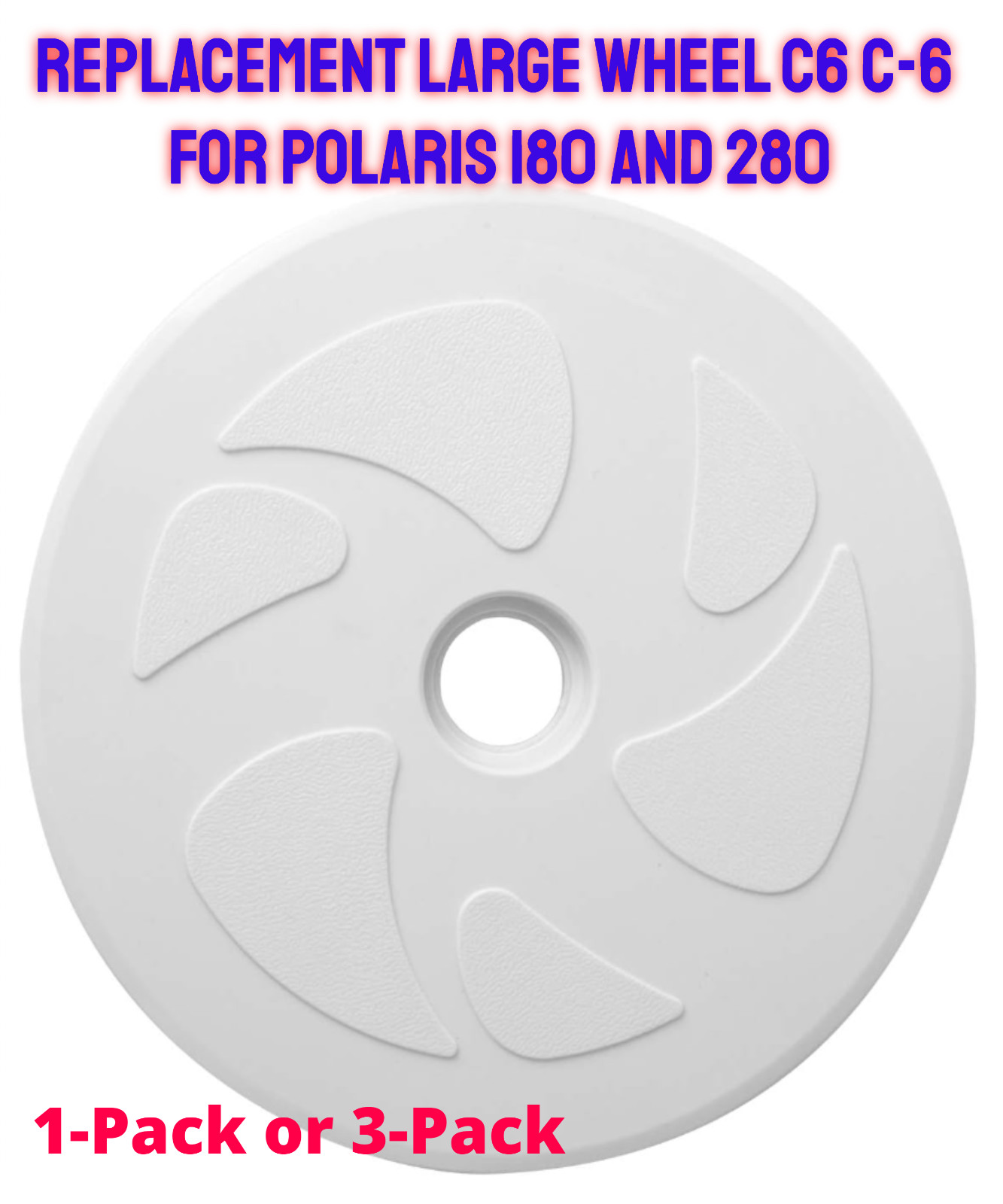 C6 C-6 Replacement Large Wheel for Polaris Zodiac 180 and 280, 1-Pack or 3-Pack
