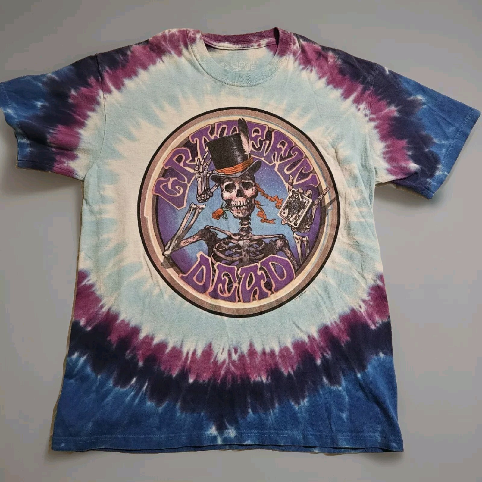 Vintage 1999 Liquid Blue Grateful Dead Queen Of Spades tye dye shirt M CLEAN
