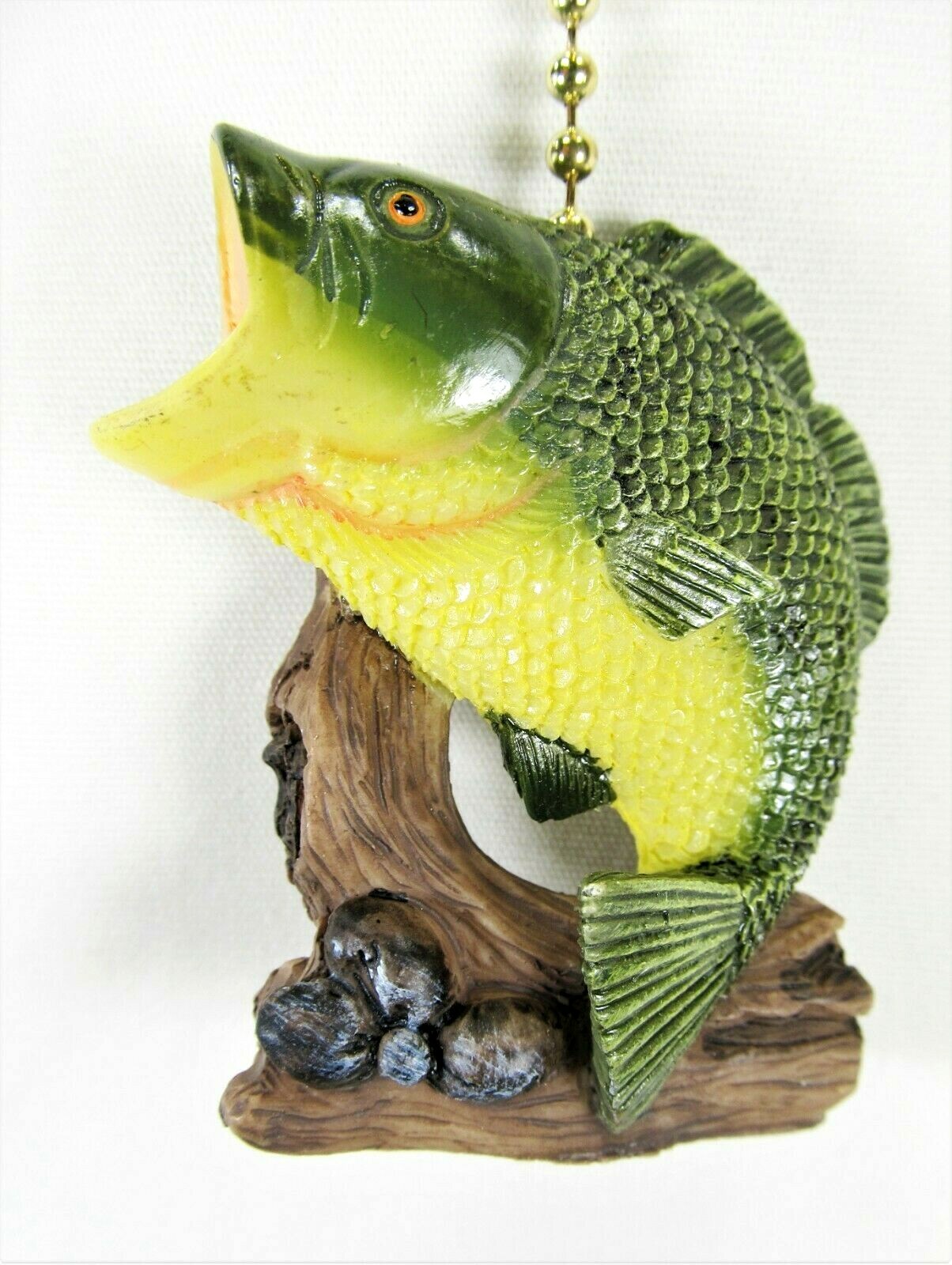 Bass sport fish fan pull w/chain