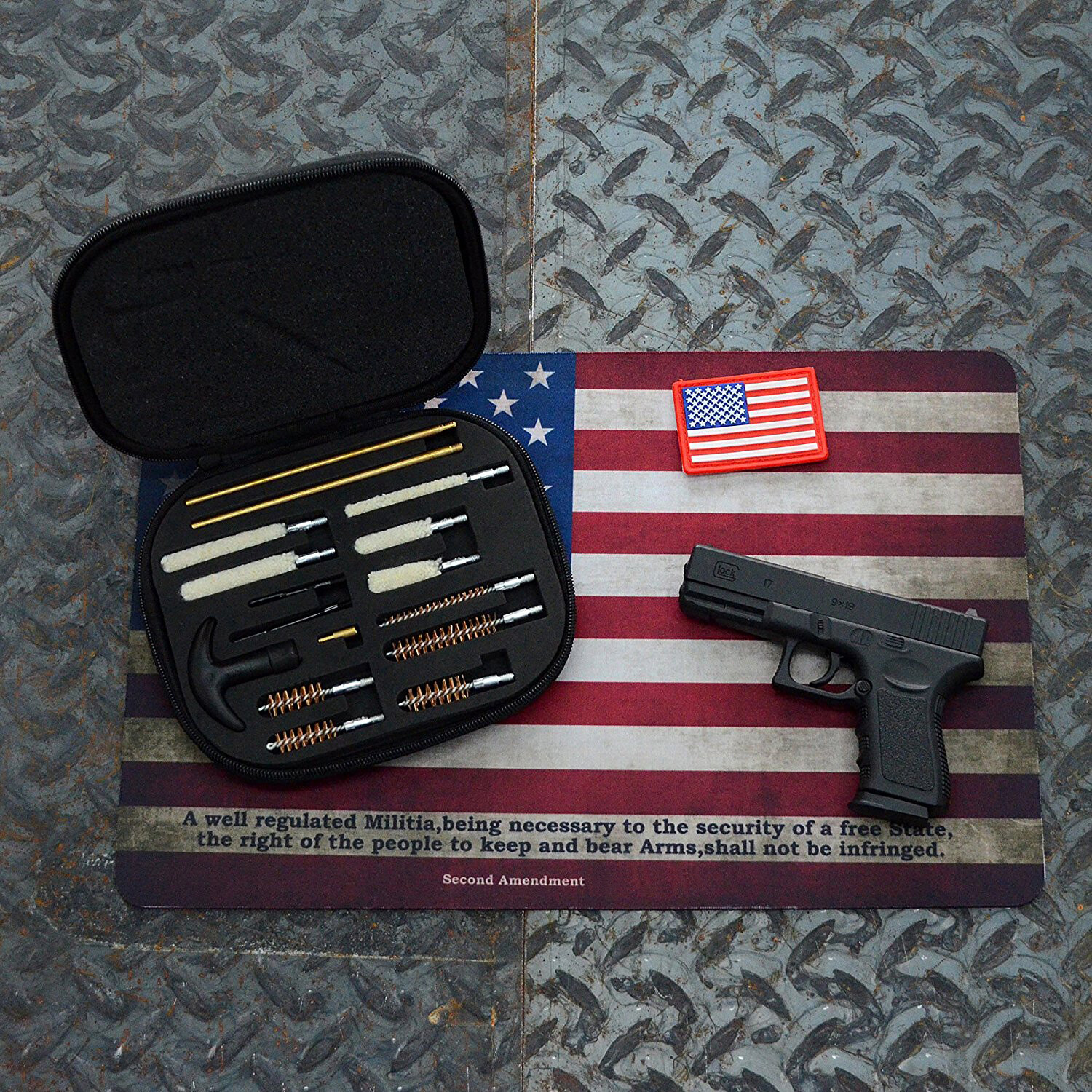 US Flag Gun Mat Gun Cleaning Mat of USA 11"x17"