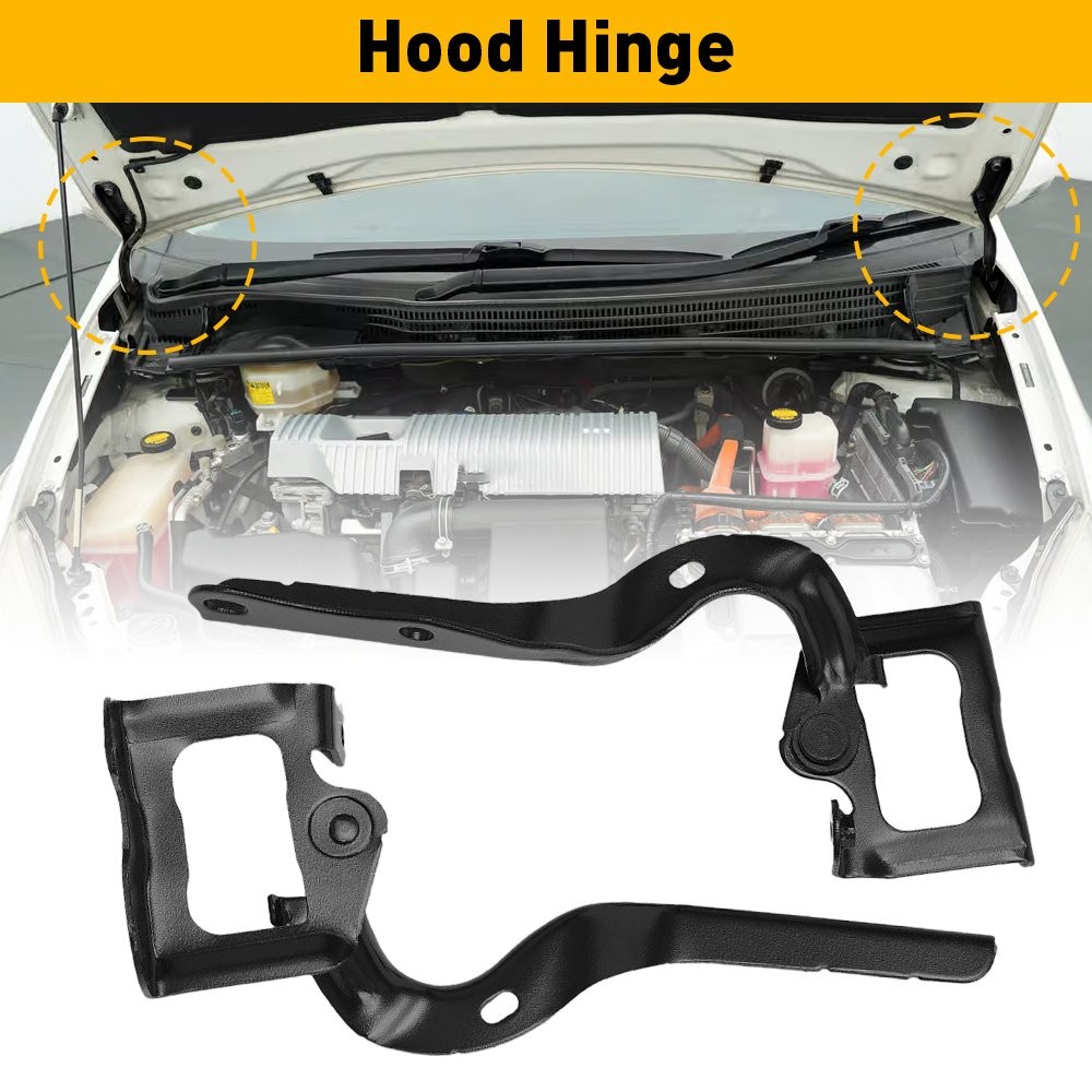 2Pcs Hood Left Hinges Right Side LH RH for 2010-2015 Toyota Prius Black