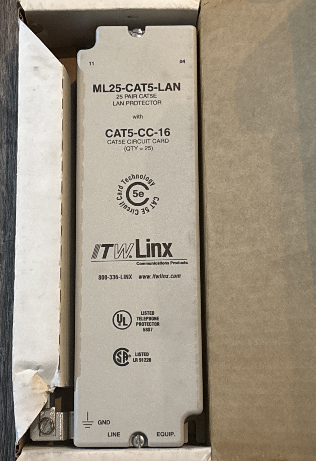 ITW Linx MultiLine Panel Surge Protector Cat 5E ML25-CAT5-LAN 25 Free Ship