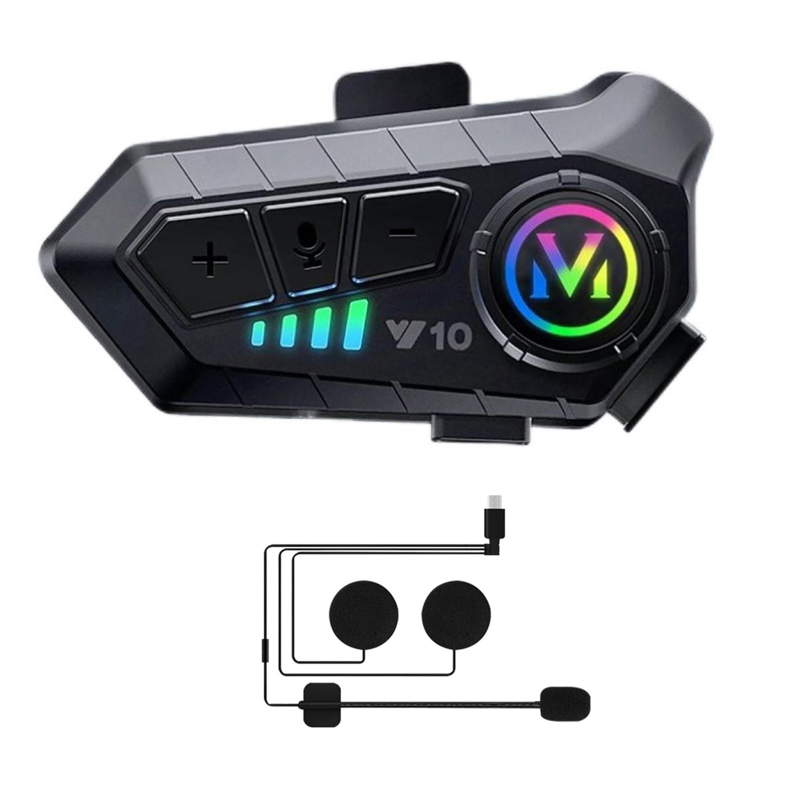 1 PC HiFi Bluetooth 5.3 Bilateral Stereo Wireless Motorcycle Helmet Headset