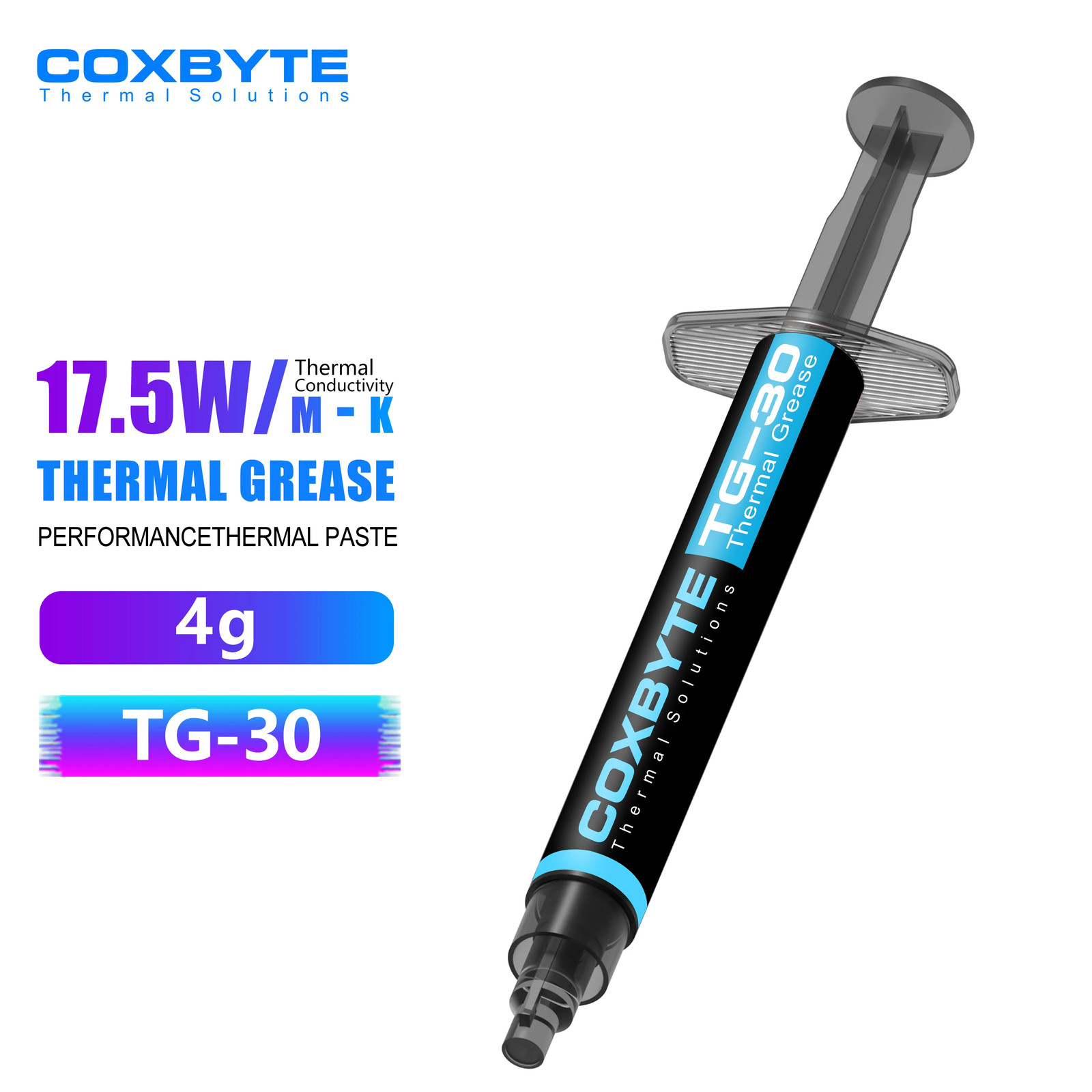 Coxbyte TG-30 Thermal Grease 4g CPU GPU Silicone Paste 17.5W/m-K Heat