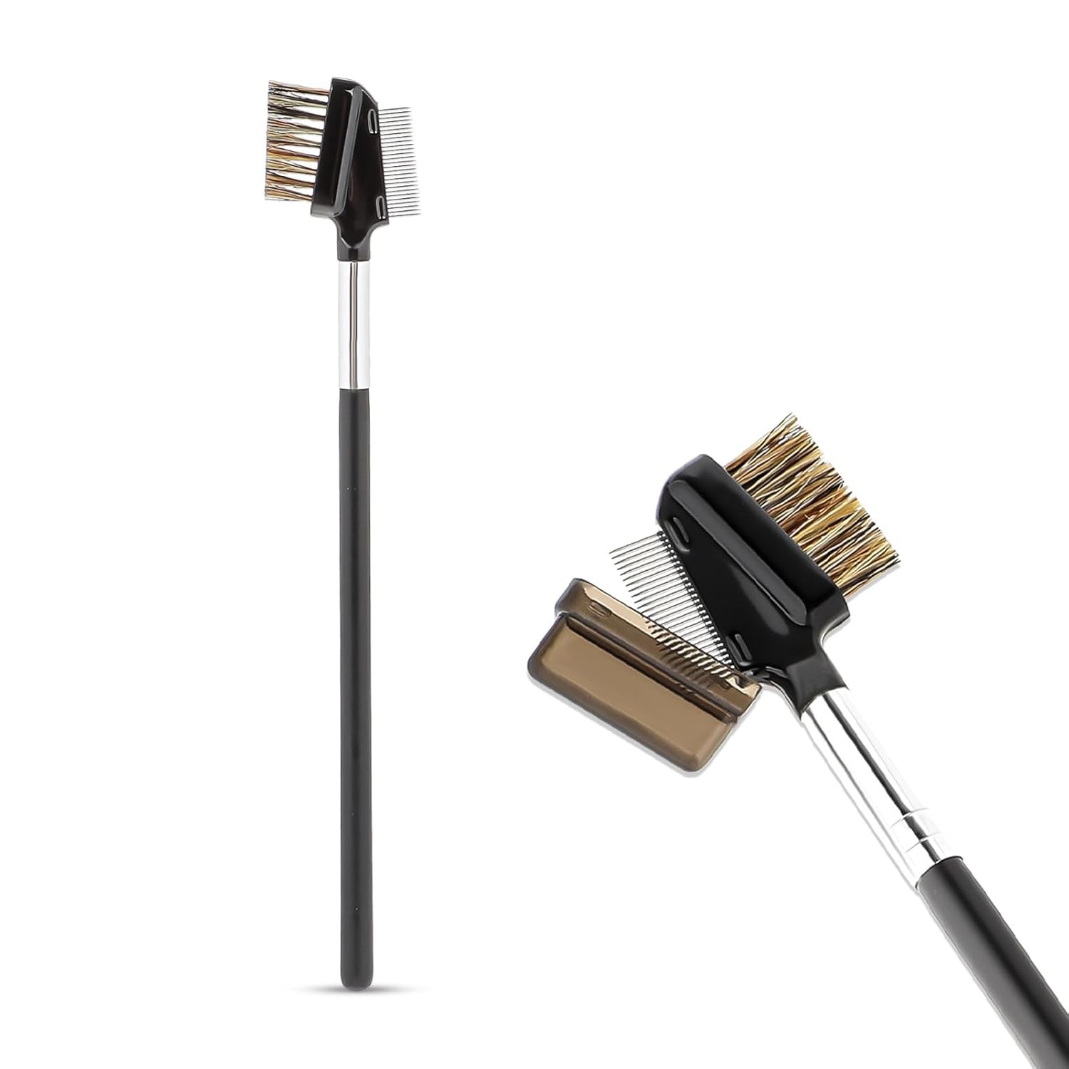 1 Pcs Eyebrow Brush, Metal Eyelash Comb, Resuable Dual Eyebrow Comb, Eye Brow Ma