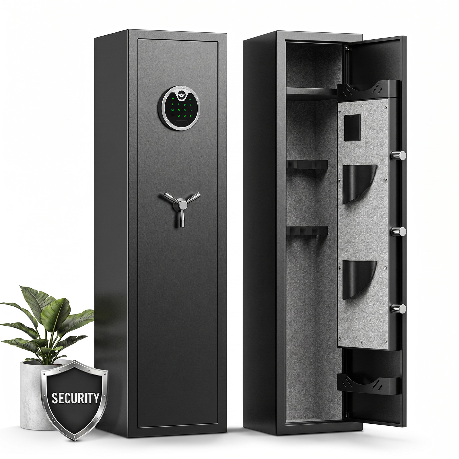 54'' Large Digital Gun Safe for Rifle and Pistol with Shelf Gun Cabinet