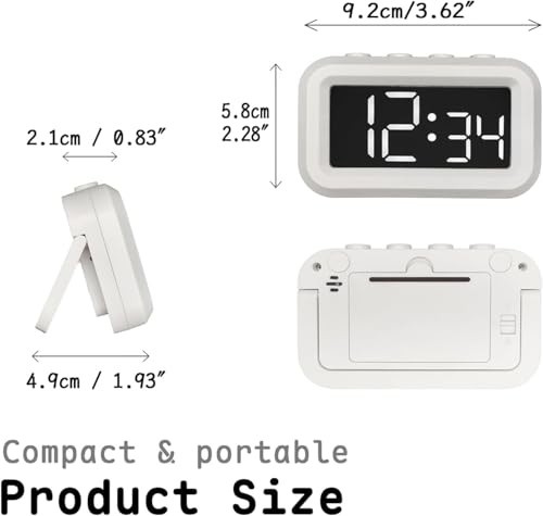 Digital Timer, Magnetic Countdown Kitchen Timers for Cooking, Egg, Oven, White