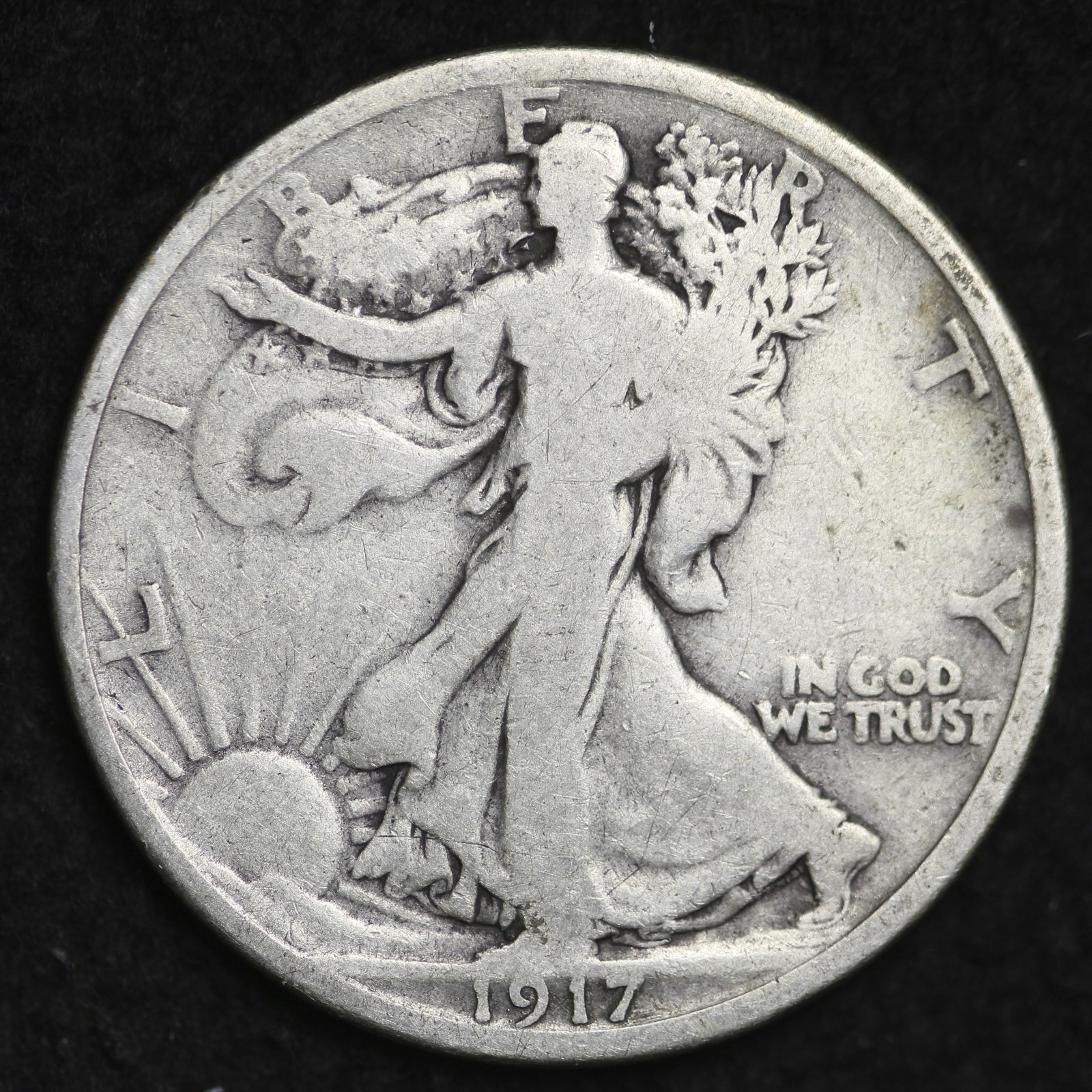 ** 1917 Walking Liberty Silver Half Dollar FREE SHIPPING!