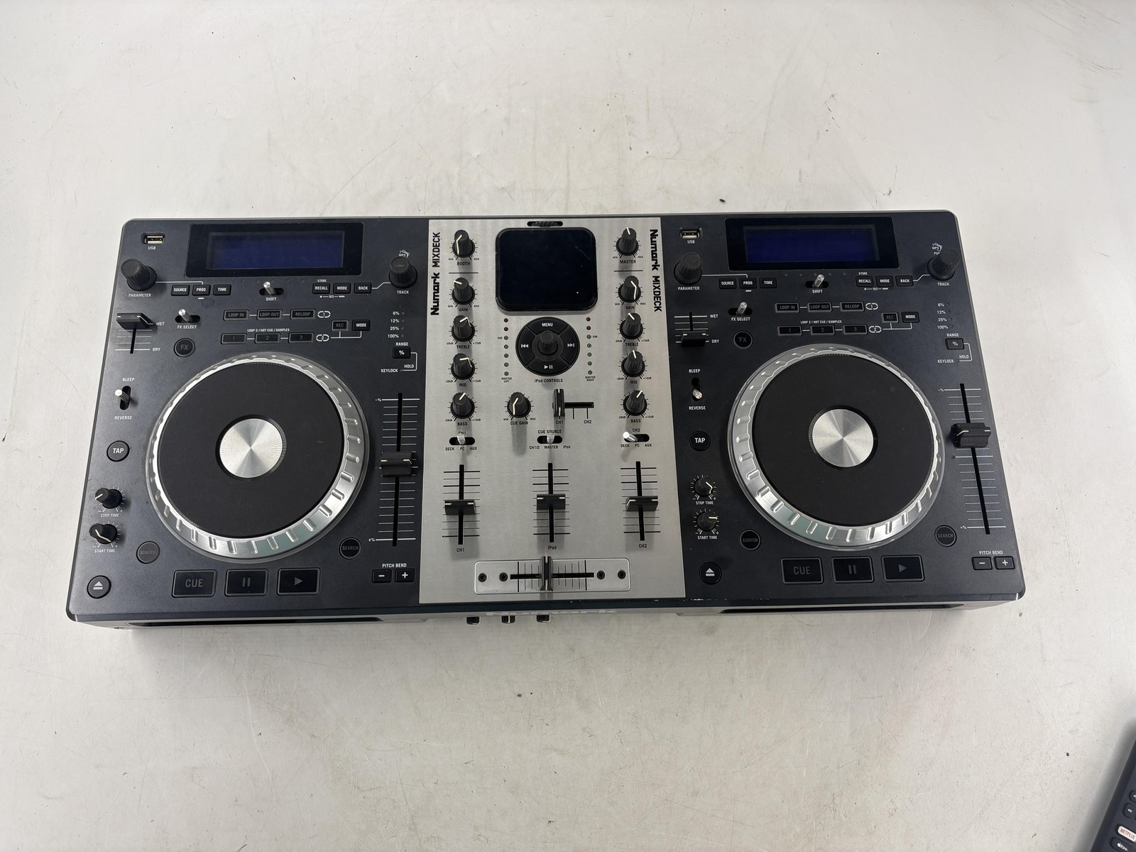 Numark MIXDECK Double Deck DJ Controller CD USB Mixer Black NO AC CORD