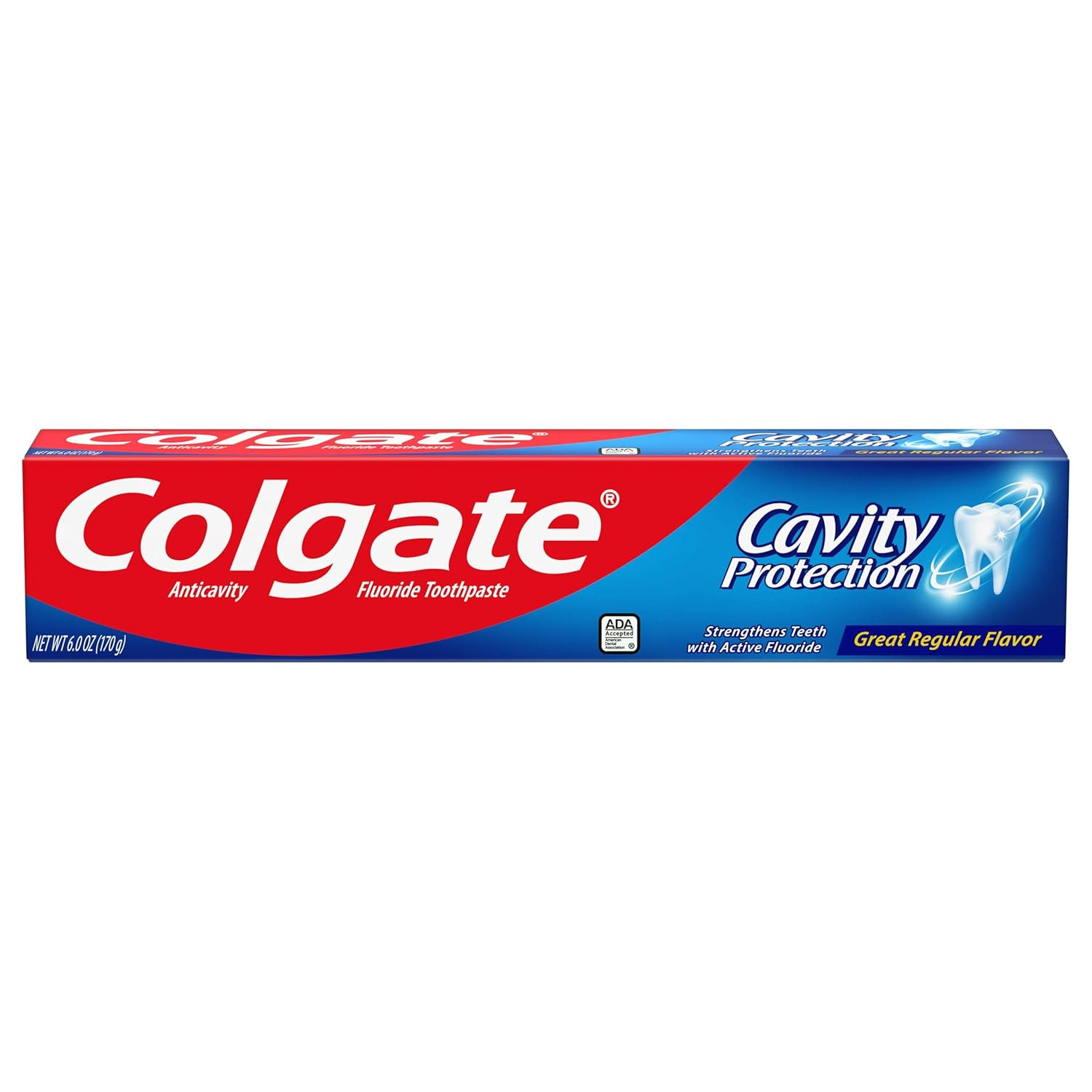 Colgate Cavity Protection Toothpaste with Fluoride, Minty Great Regular Flavor,