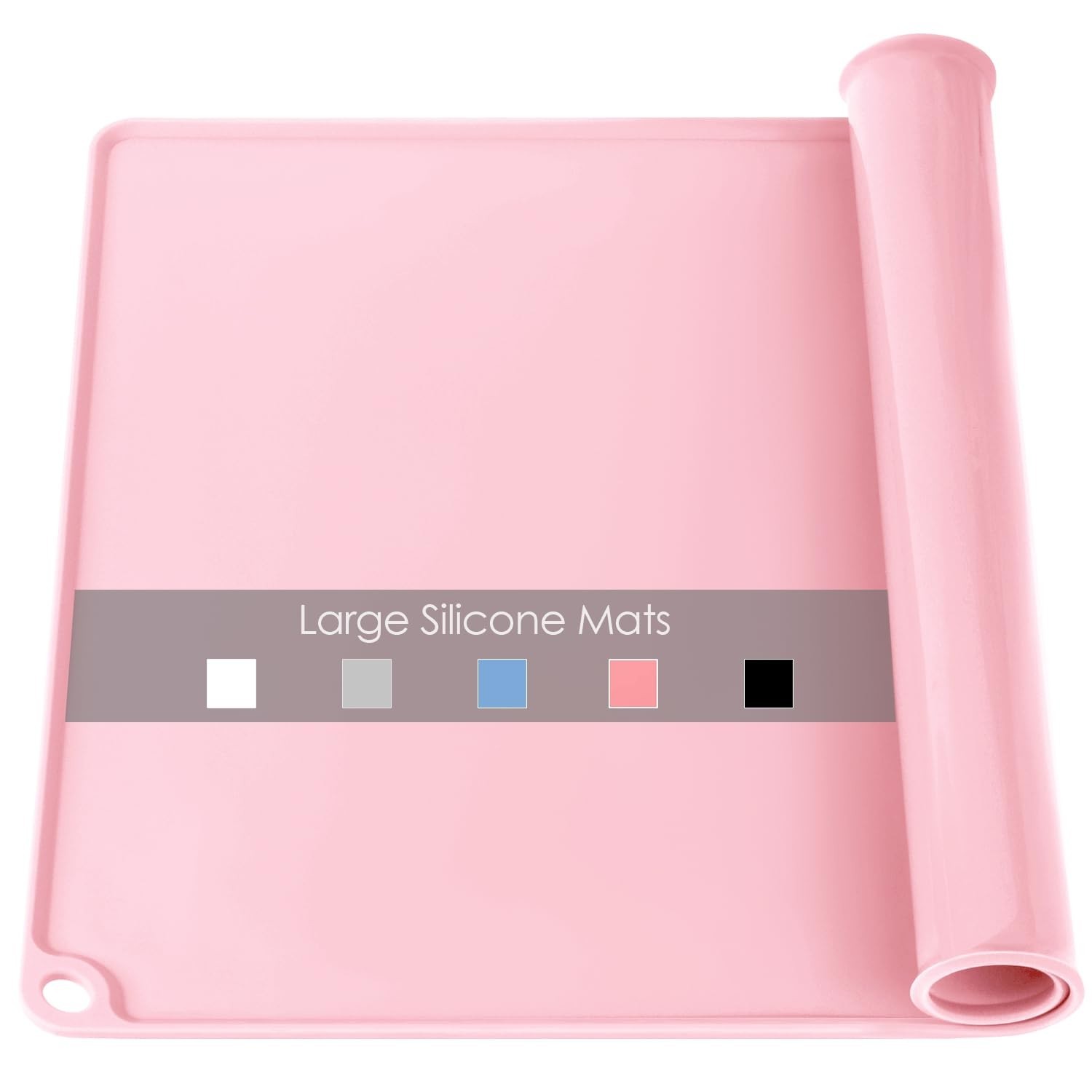 Standard Silicone Mat Pink Baking Mat-Multipurpose Kid Placemat Reusable Kitc...