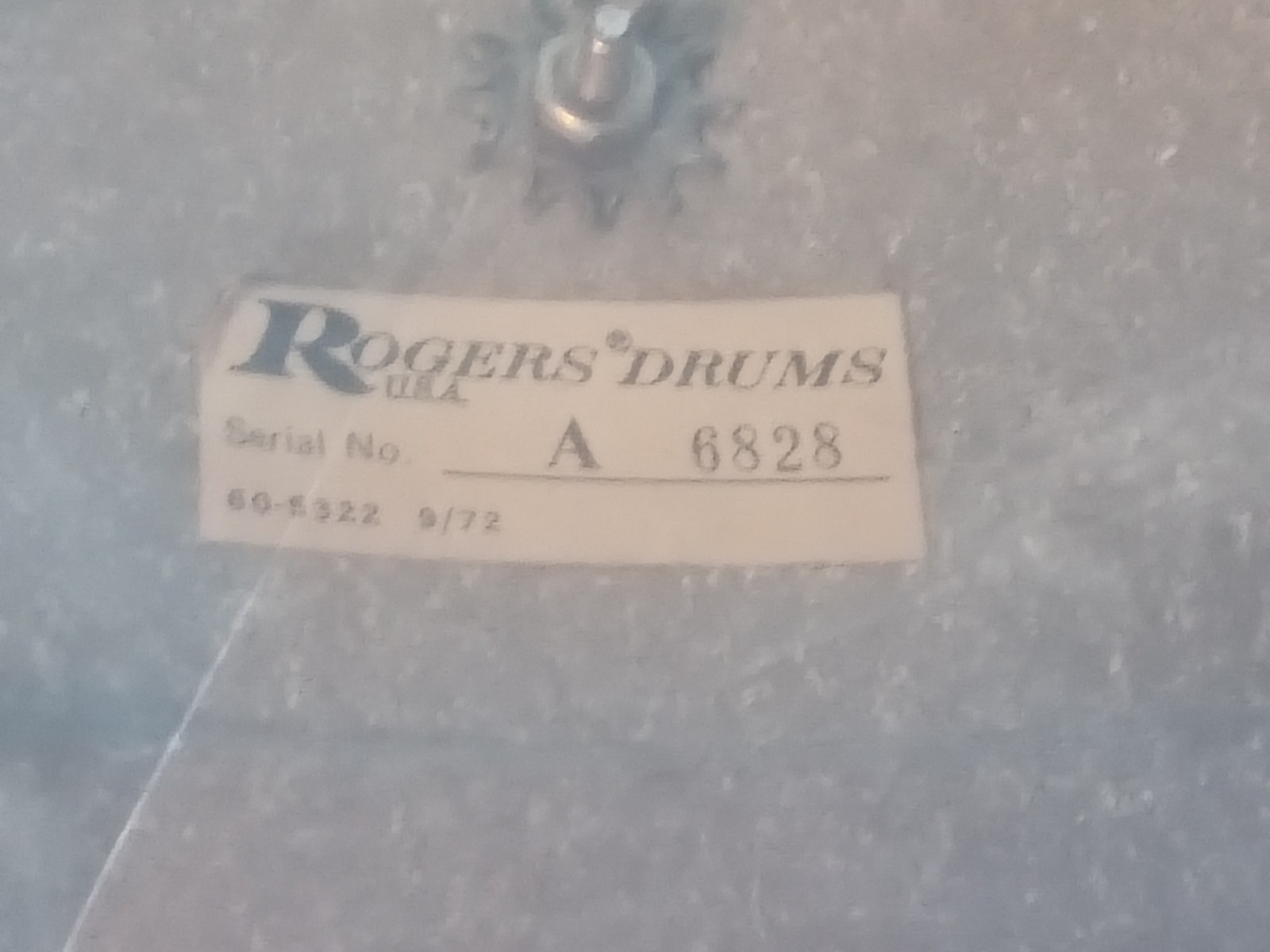 Rare Vtg 1972 Rogers A 6828 Jazz Bop 3pce Drums Drum Set Kit White Marine Pearl