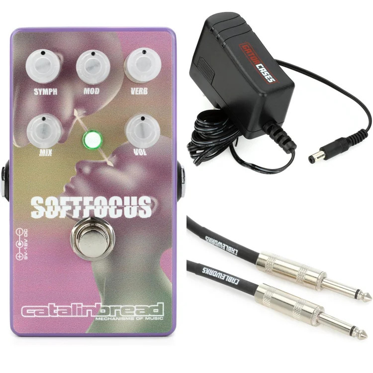 Catalinbread Soft Focus Shoegaze Reverb Pedal with Power Supply and Cable -