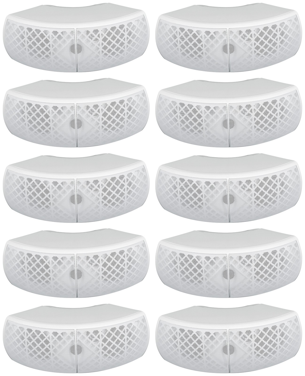 10) Rockville WET-D4 White Indoor/Outdoor Commercial/Restaurant/Bar 70V Speakers