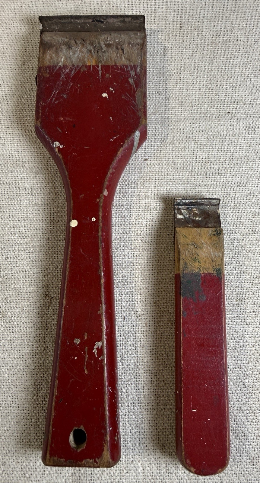 Vintage Red Devil Paint Scrapers (x2)! Model #0 & #50
