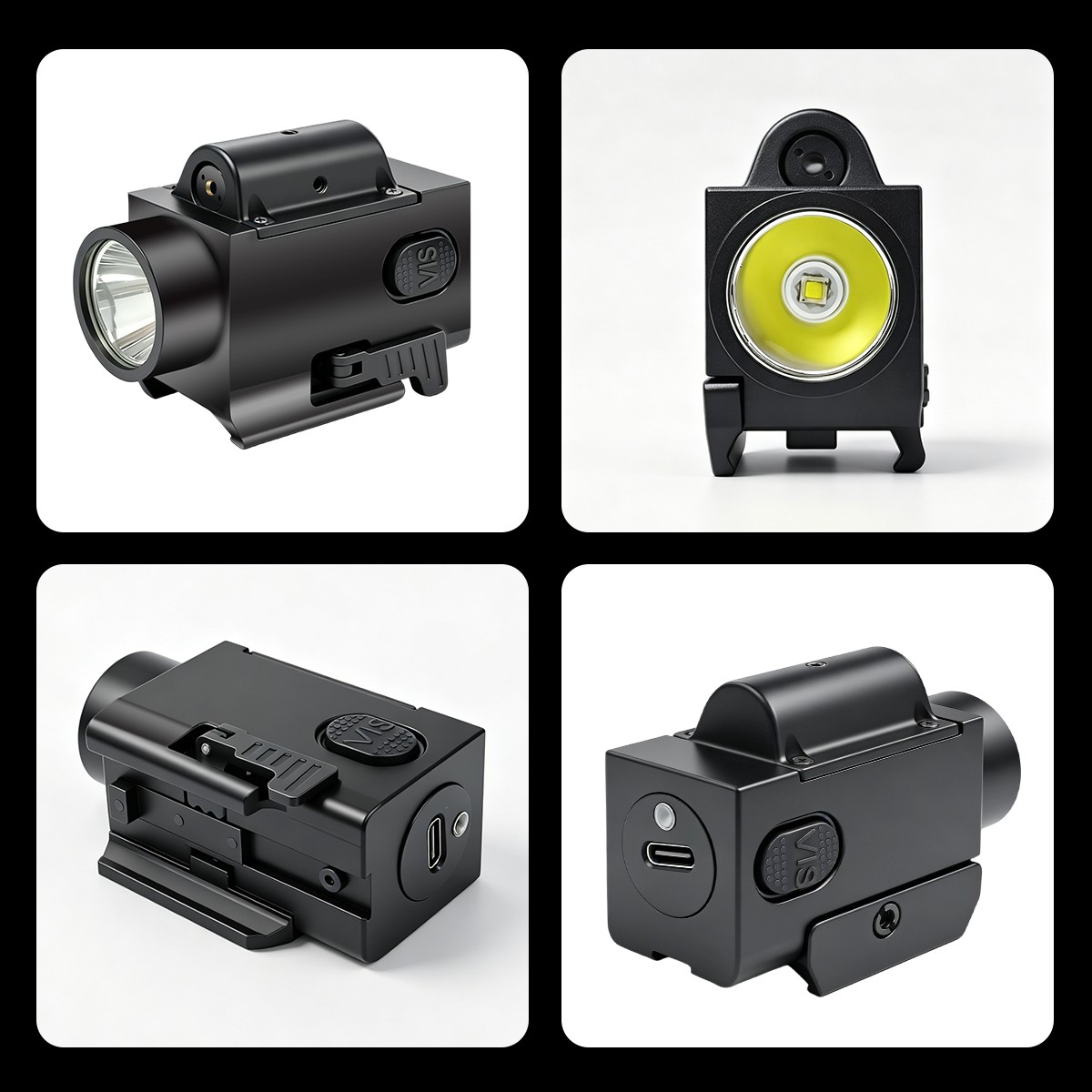 2000LM LED Flashlight Light & Red Laser Dot Sight Combo Rechargeable for G17 G19