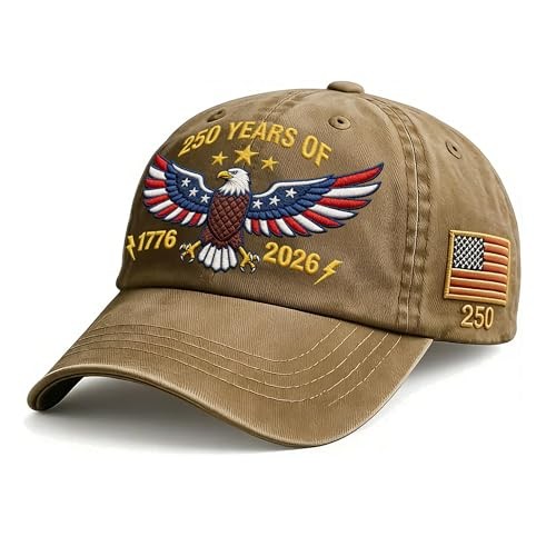 250th Anniversary Commemorative Baseball Cap, Embroidered Freedom Hat