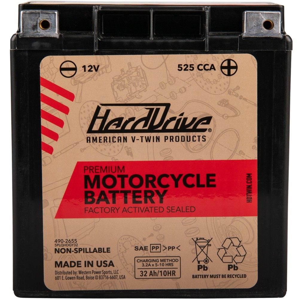 Premium Battery GYZ32HL YIX30L CCA 500 AGM V-Twin Motorcycle Made in USA