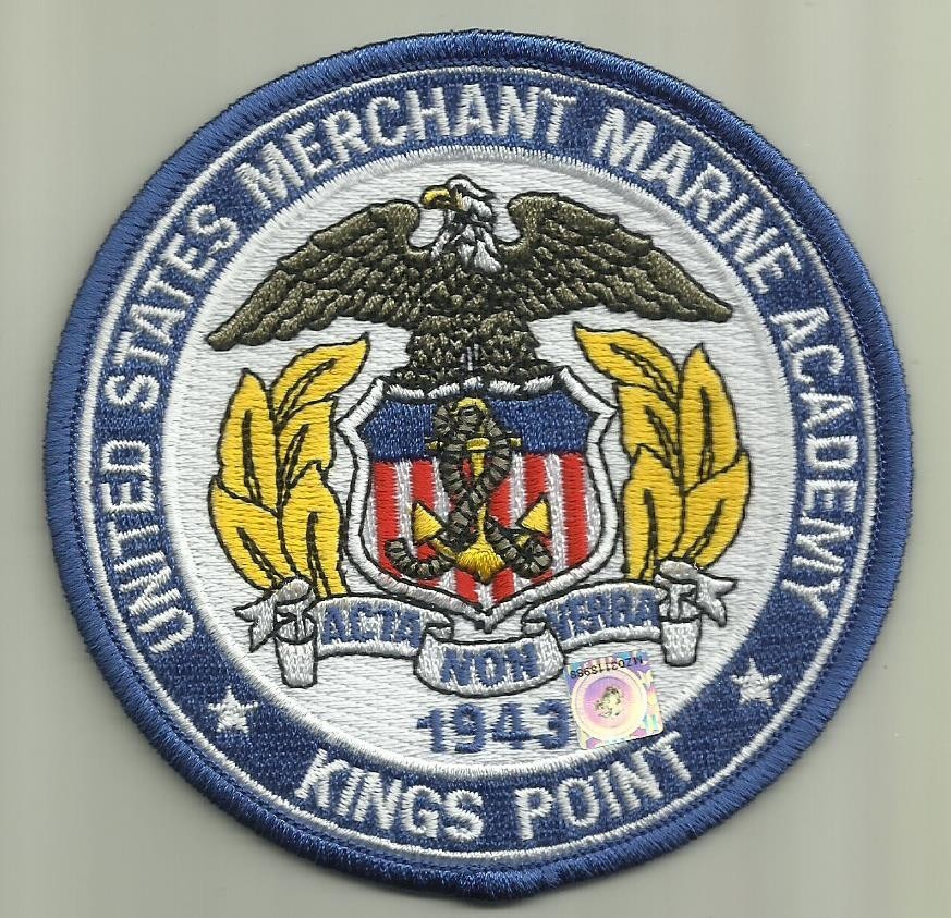 UNITED STATES MERCHANT MARINE ACADEMY KINGS POINT NEW YORK PATCH BOAT OFFICER