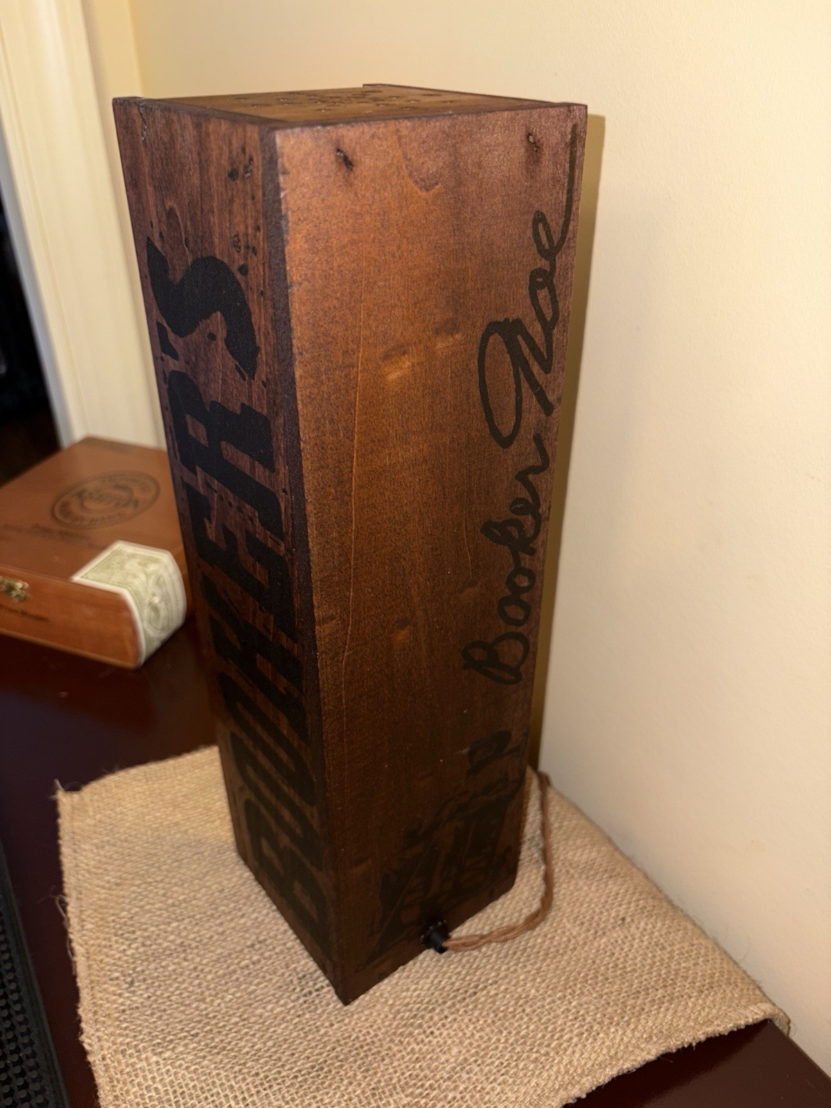Bookers Bourbon Bottle Box Lamp