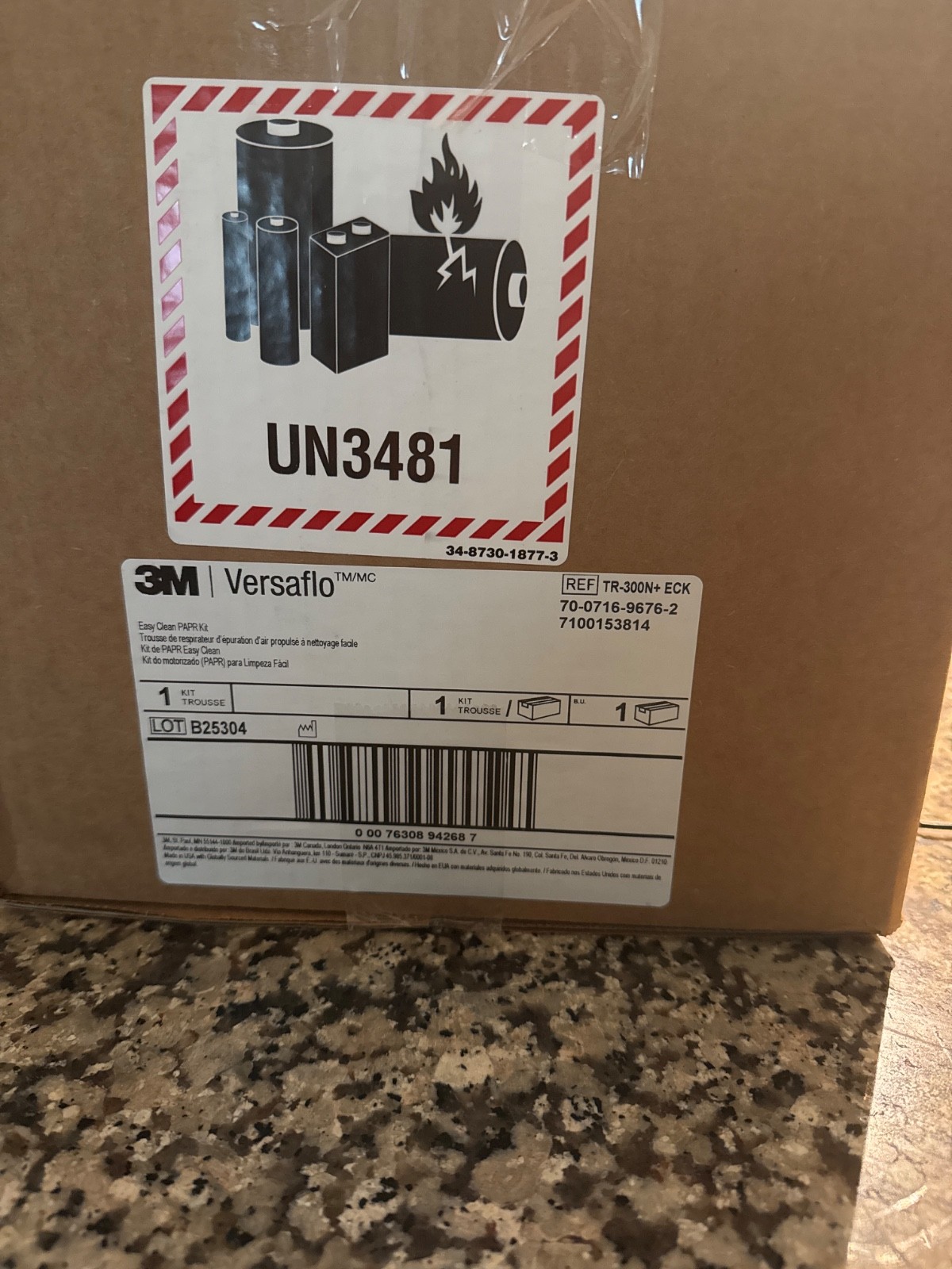 3M 7100153814 Versaflo Easy Clean PAPR Respirator Kit TR-300N Plus