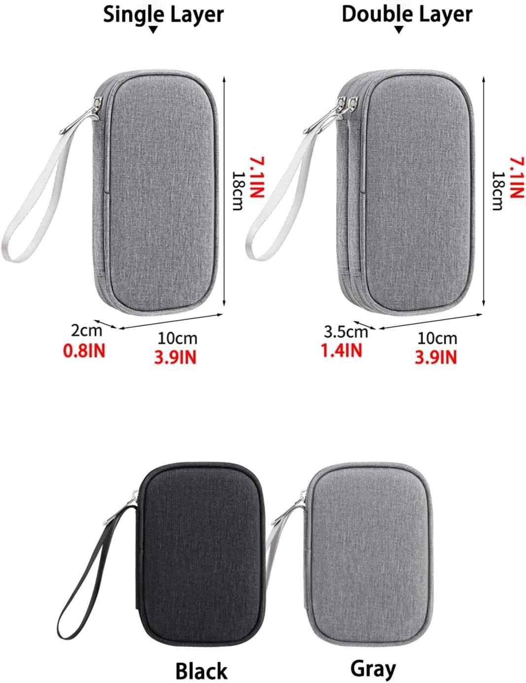20 Slots USB Flash Drive Case, Double Layer Cloth Thumb Drive Organizer, Port...